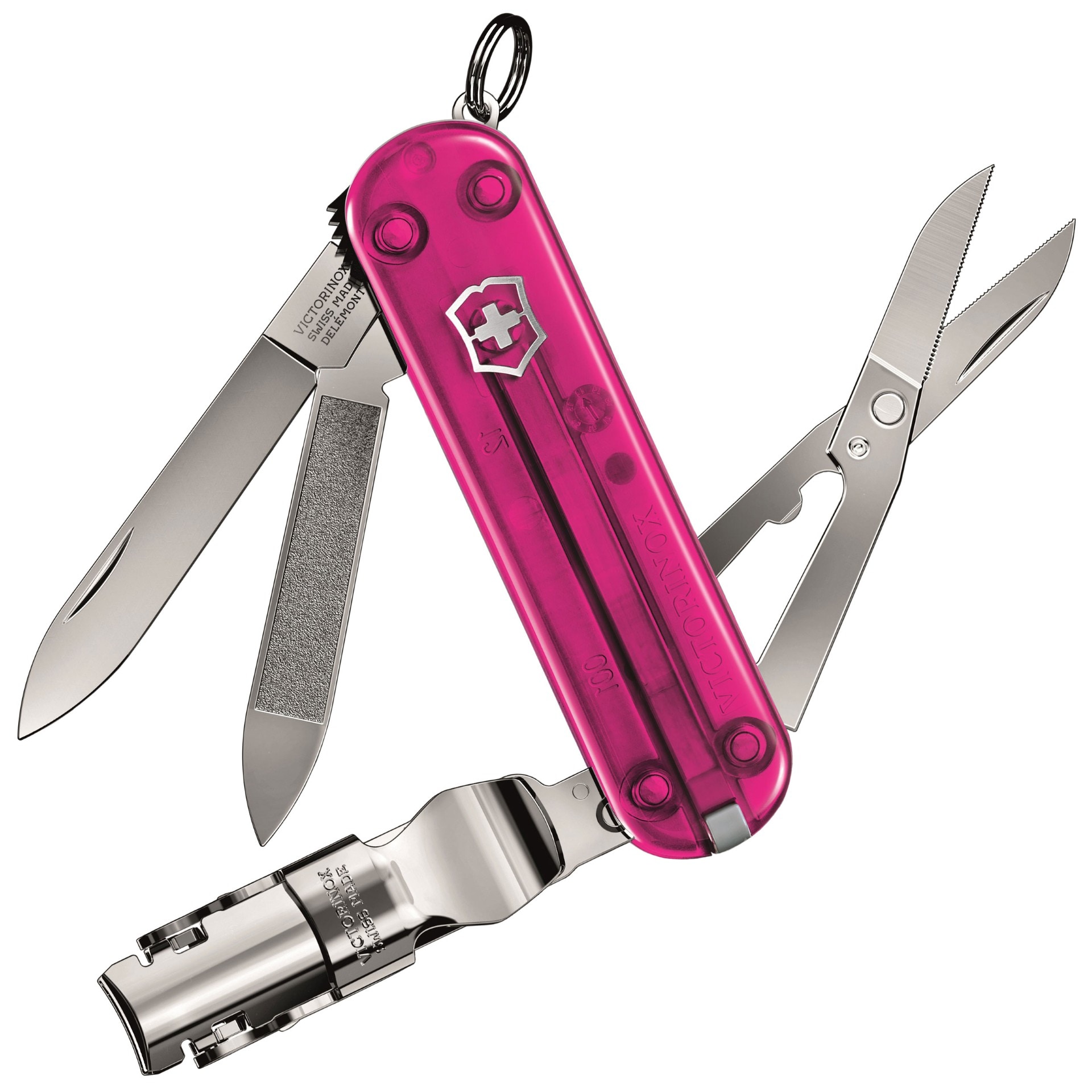 Багатофункціональний ніж Victorinox Nail Clip 580 - Transparent Pink