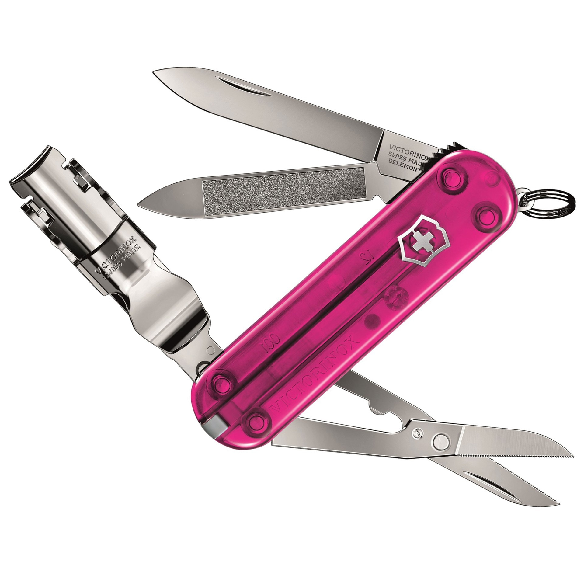 Багатофункціональний ніж Victorinox Nail Clip 580 - Transparent Pink