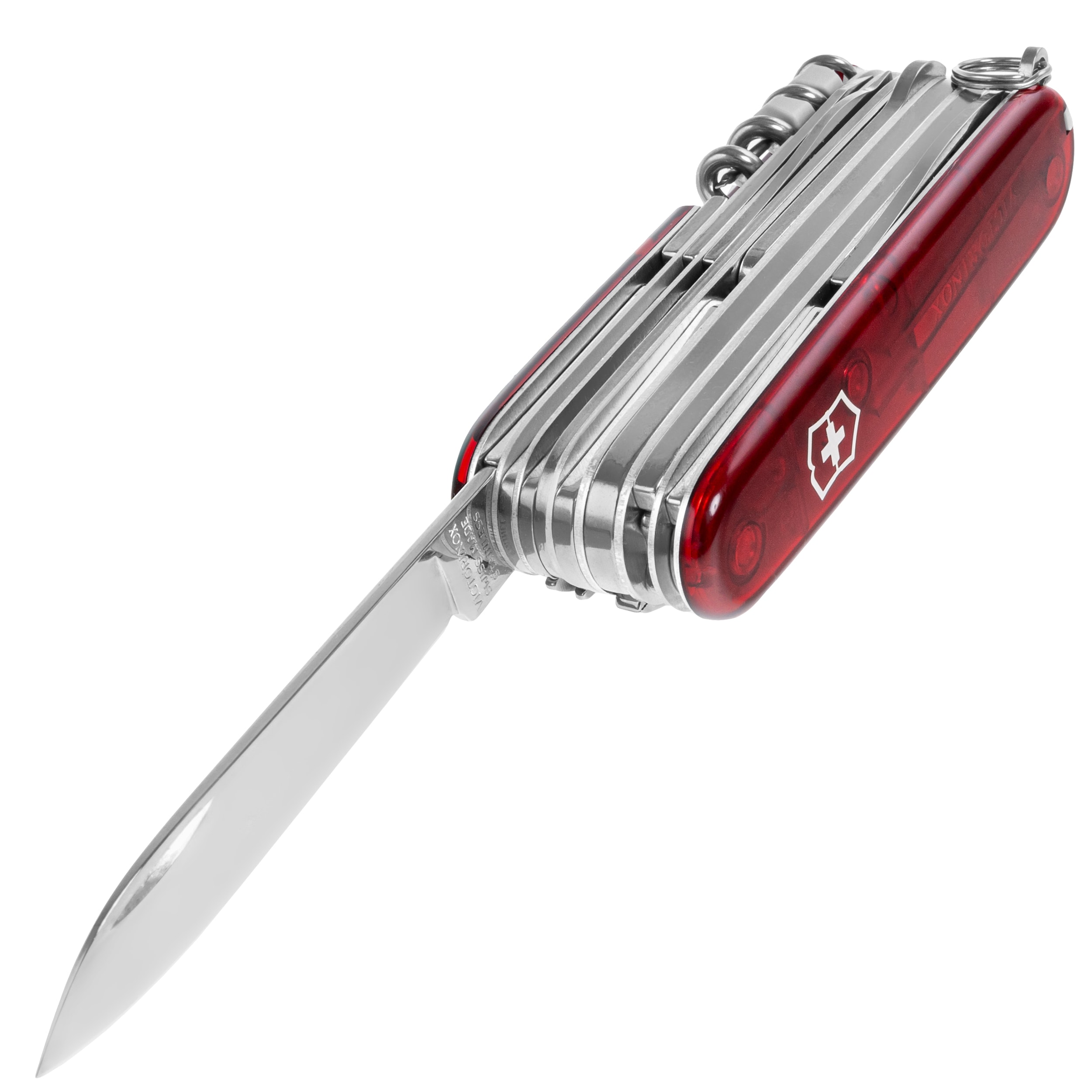 Багатофункціональний ніж Victorinox Swiss Champ - Transparent Red