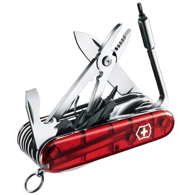 Багатофункціональний ніж Victorinox Cyber Tool L - Transparent Red