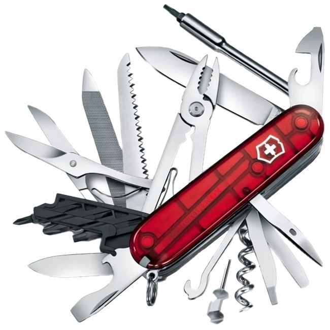 Багатофункціональний ніж Victorinox Cyber Tool L - Transparent Red