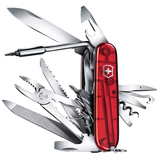 Багатофункціональний ніж Victorinox Cyber Tool L - Transparent Red