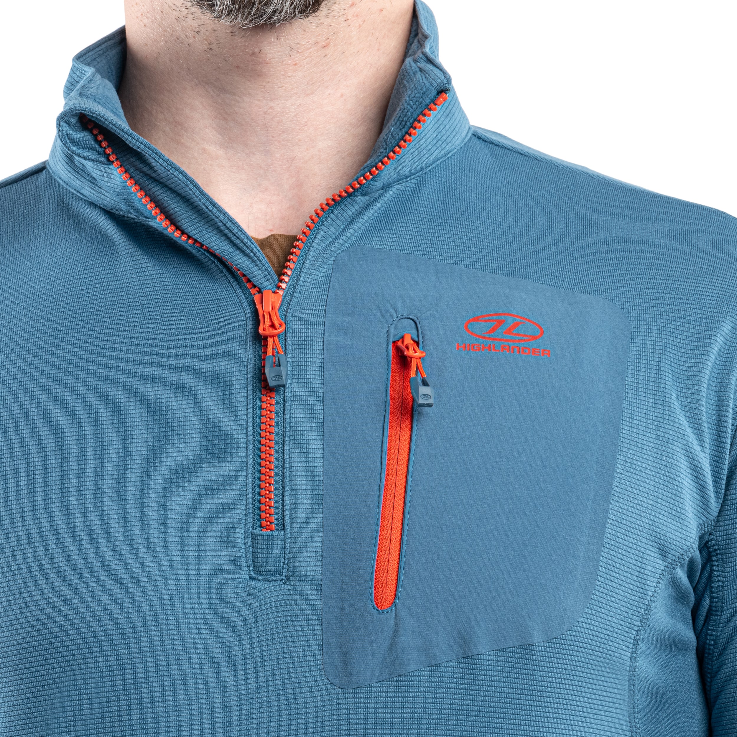 Флісова кофта Highlander Outdoor Hirta Grid Fleece - Steel Blue