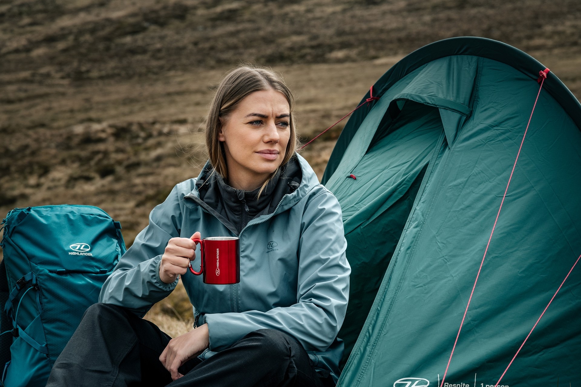 Термочашка Highlander Outdoor з карабіном 300 мл - Red