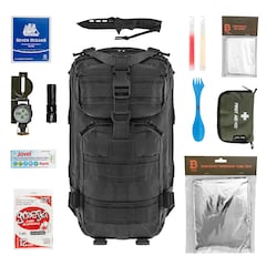 Евакуаційний рюкзак Badger Outdoor Recon 25 л Black - зі спорядженням