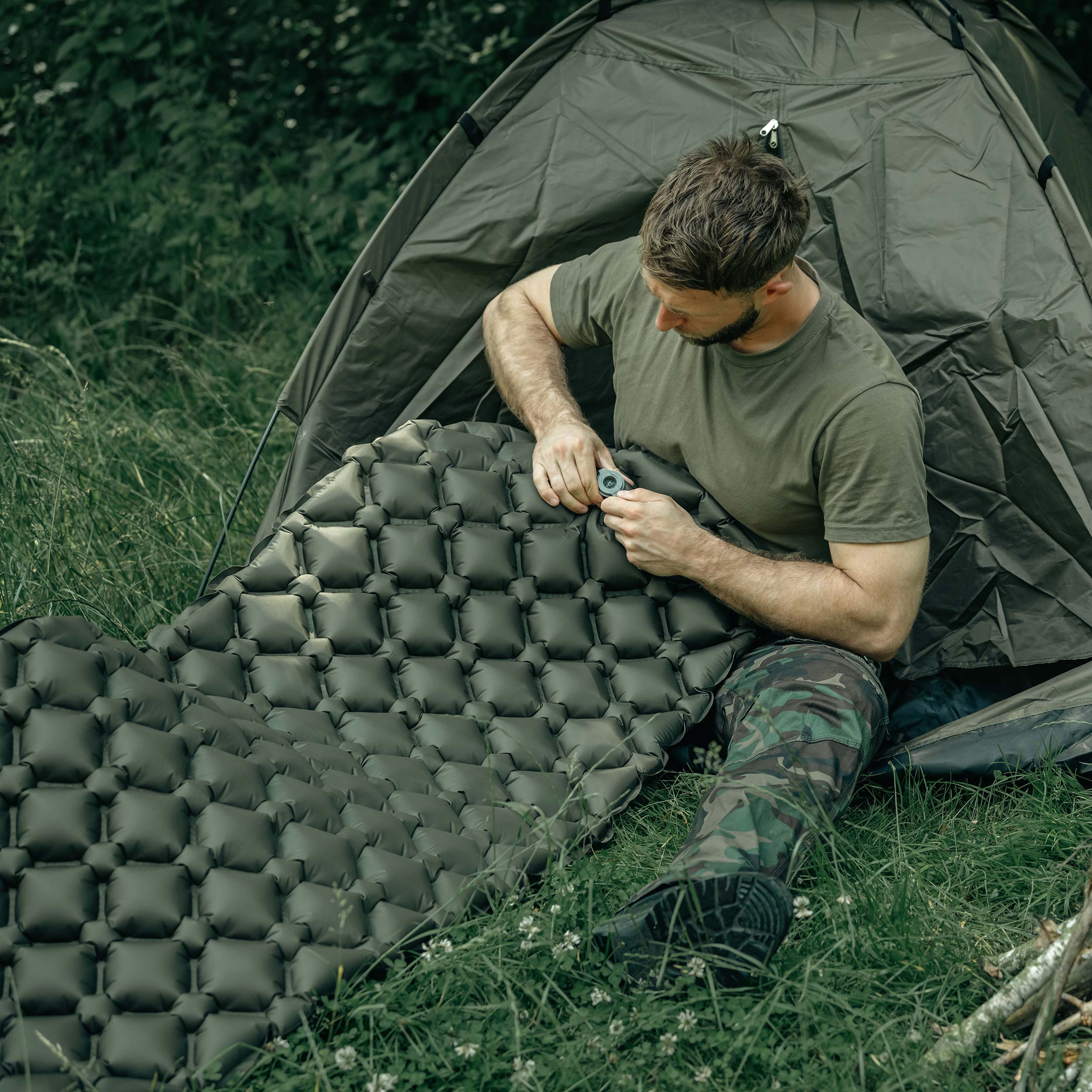 Одномісний матрац Badger Outdoor 188 x 58 см - Olive