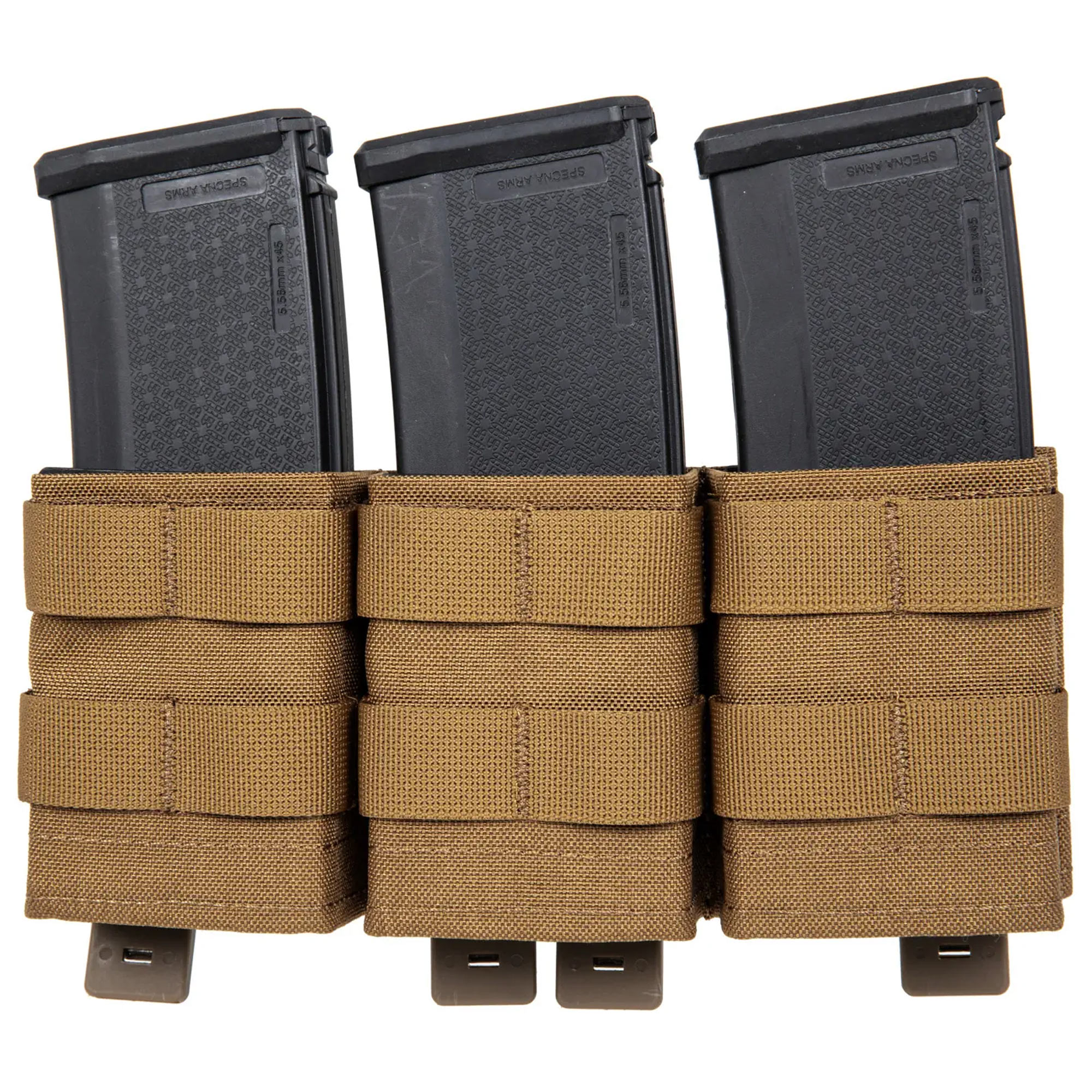 Потрійний відкритий підсумок Wosport для магазинів 7.62 мм - Coyote Brown