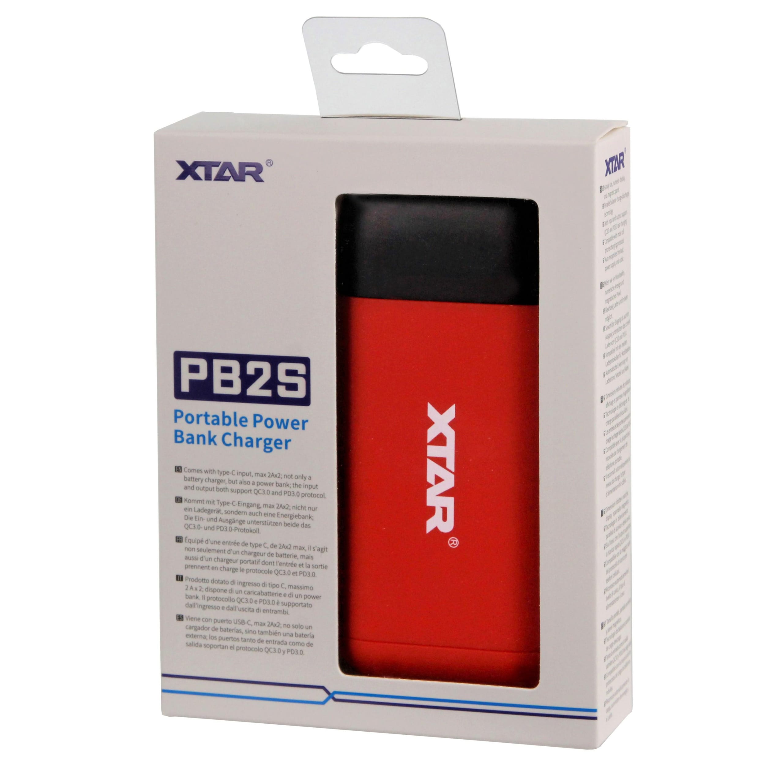 Зарядний пристрій Xtar PB2S з функцією повербанку - Red