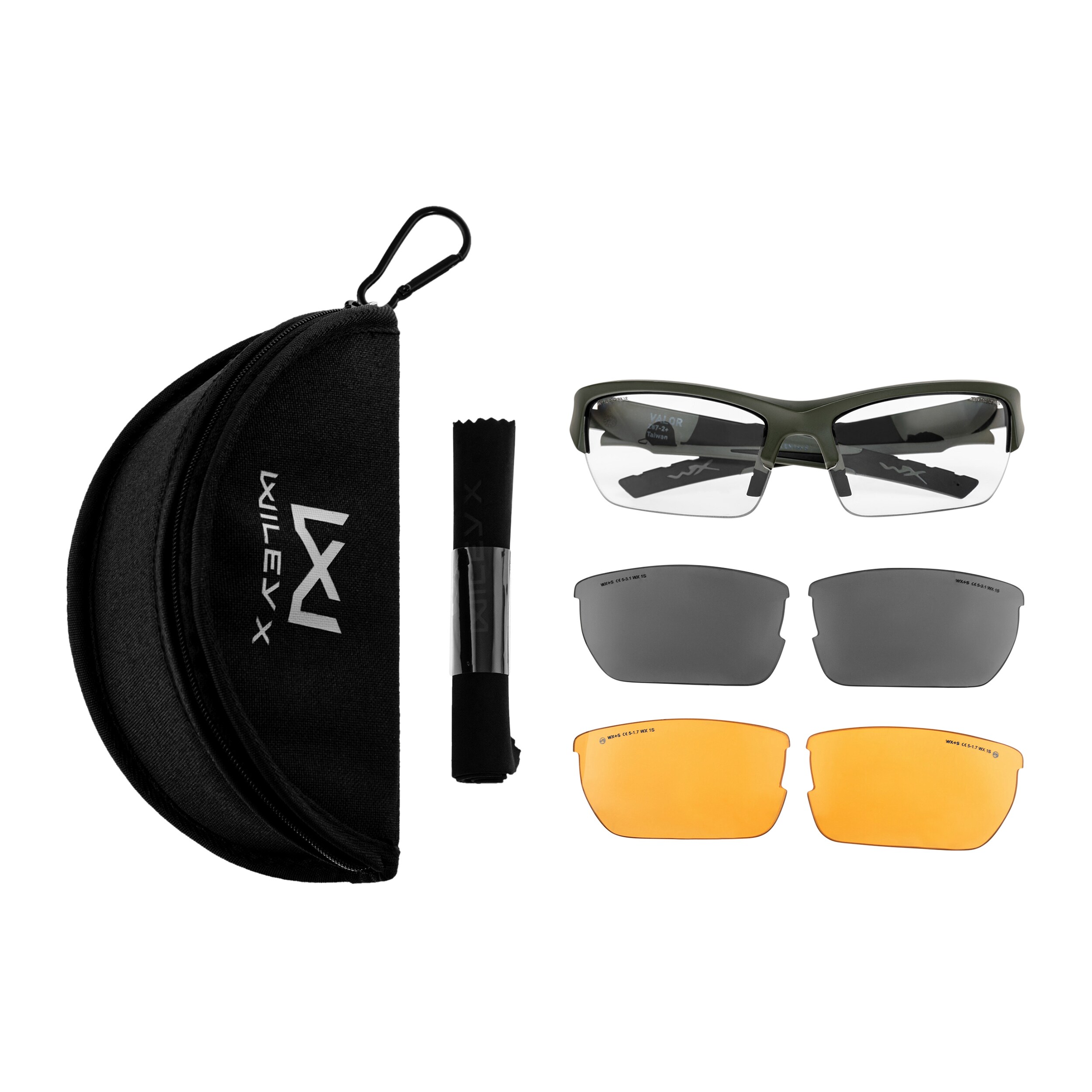 Тактичні окуляри Wiley X Valor 2.5 Set 3in1 - OD Green