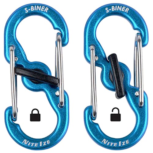 Карабін Nite Ize S-Biner MicroLock Алюміній Blue - 2 шт.