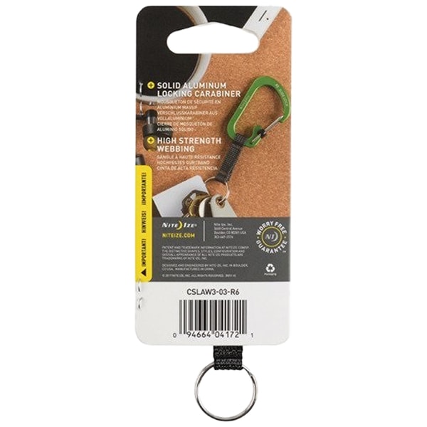 Брелок з карабіном Nite Ize SlideLock Key Ring Алюміній - Blue