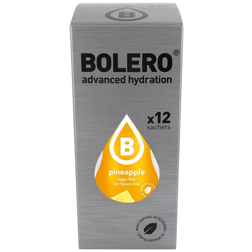 Порошковий напій Bolero Pineapple зі стевією 9 г - 12 шт.