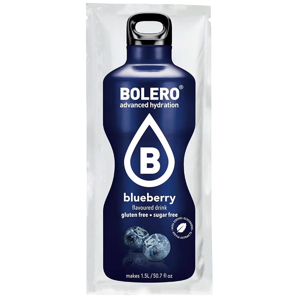 Порошковий напій Bolero Blueberry зі стевією 9 г