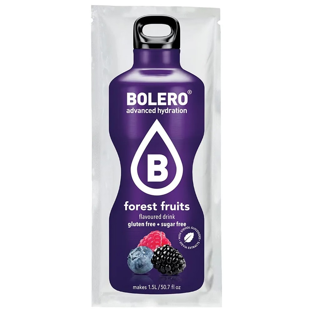 Порошковий напій Bolero Forest Fruit зі стевією 9 г