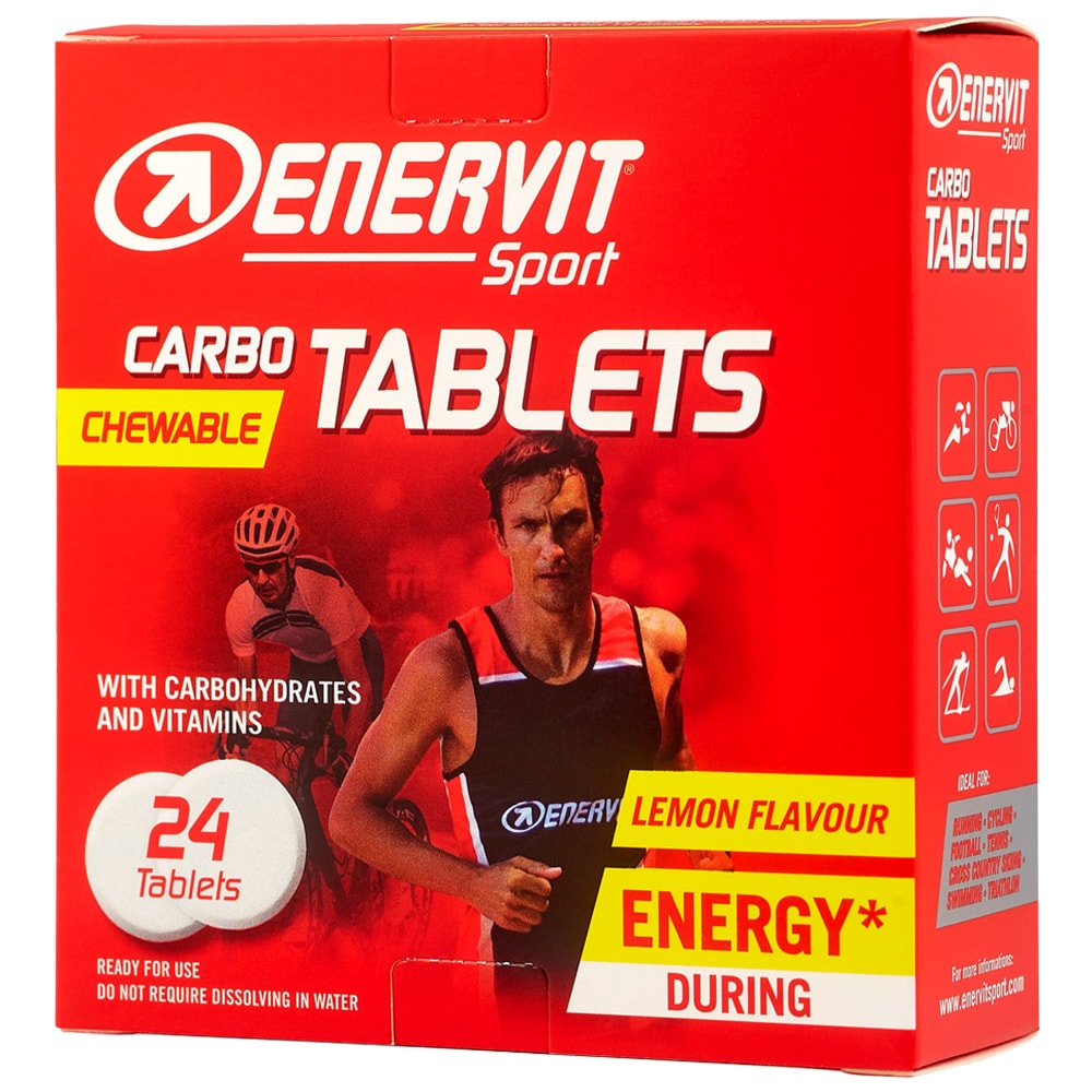 Енергетичні таблетки Enervit Sport Carbo Tablets 24 шт.  - лимон