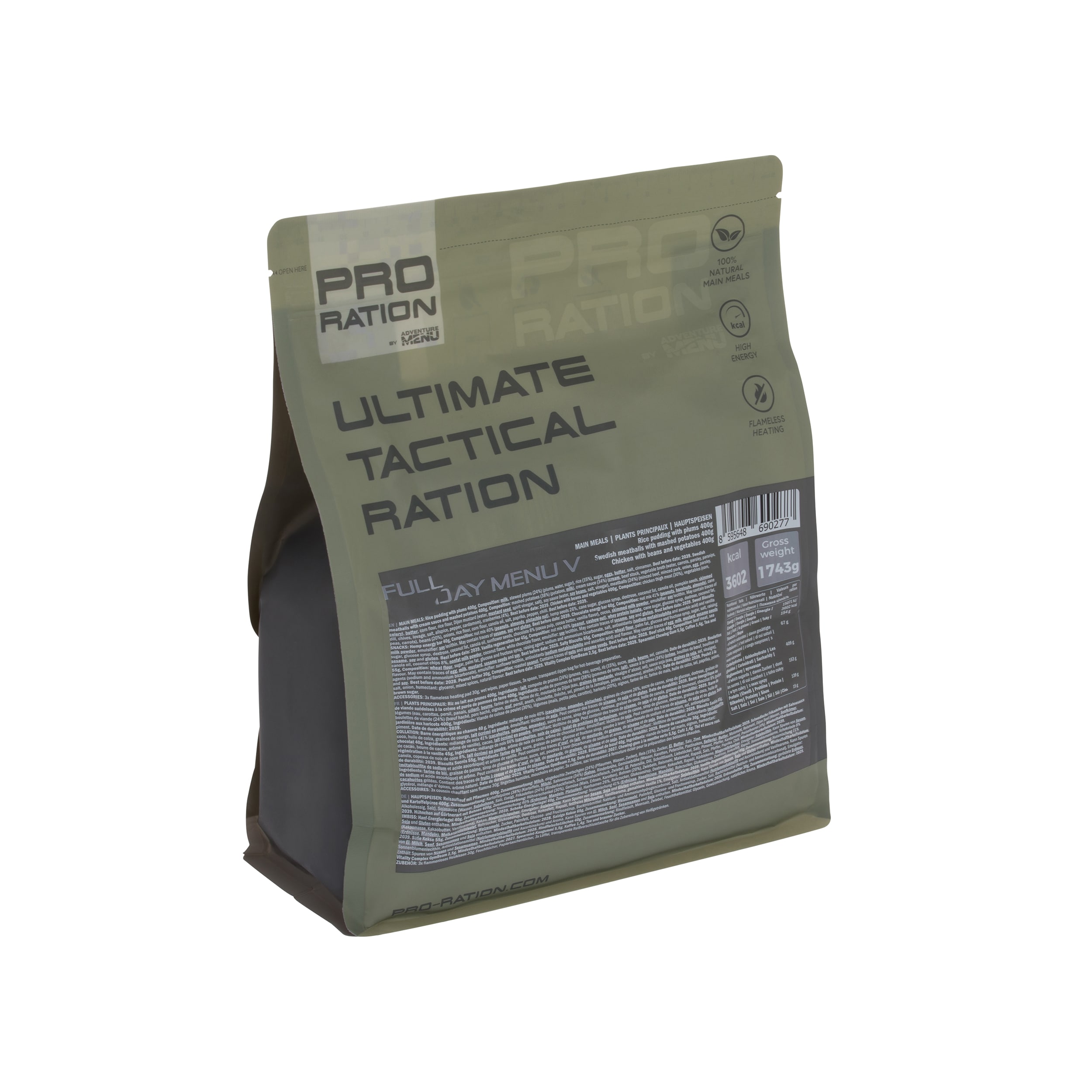 Сухий пайок Pro Ration Ultimate Tactical Ration Full-Day Menu V