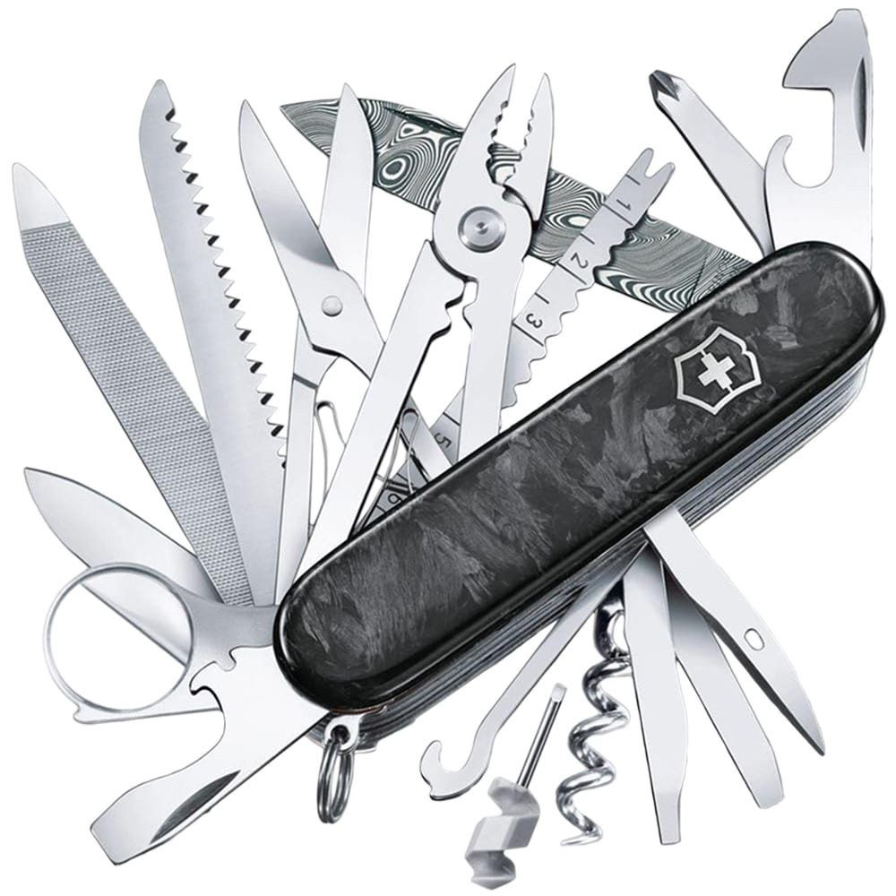 Багатофункціональний ніж Victorinox Swiss Champ Damast Limited Edition 2021 - Black