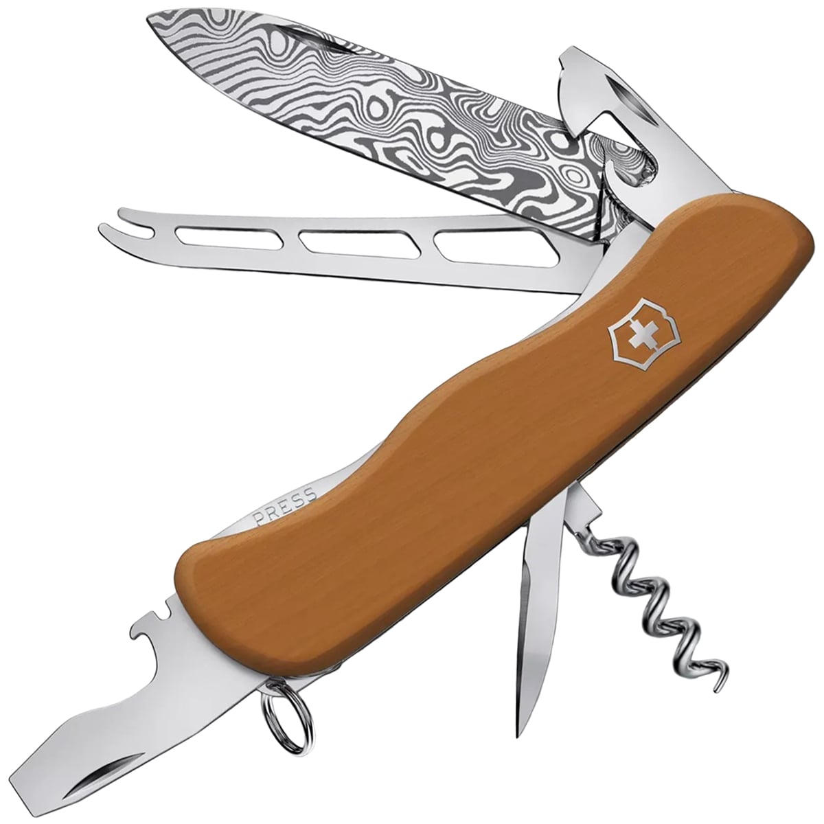 Багатофункціональний ніж Victorinox Damast Special Picknicker Limited Edition 2022 - Brown