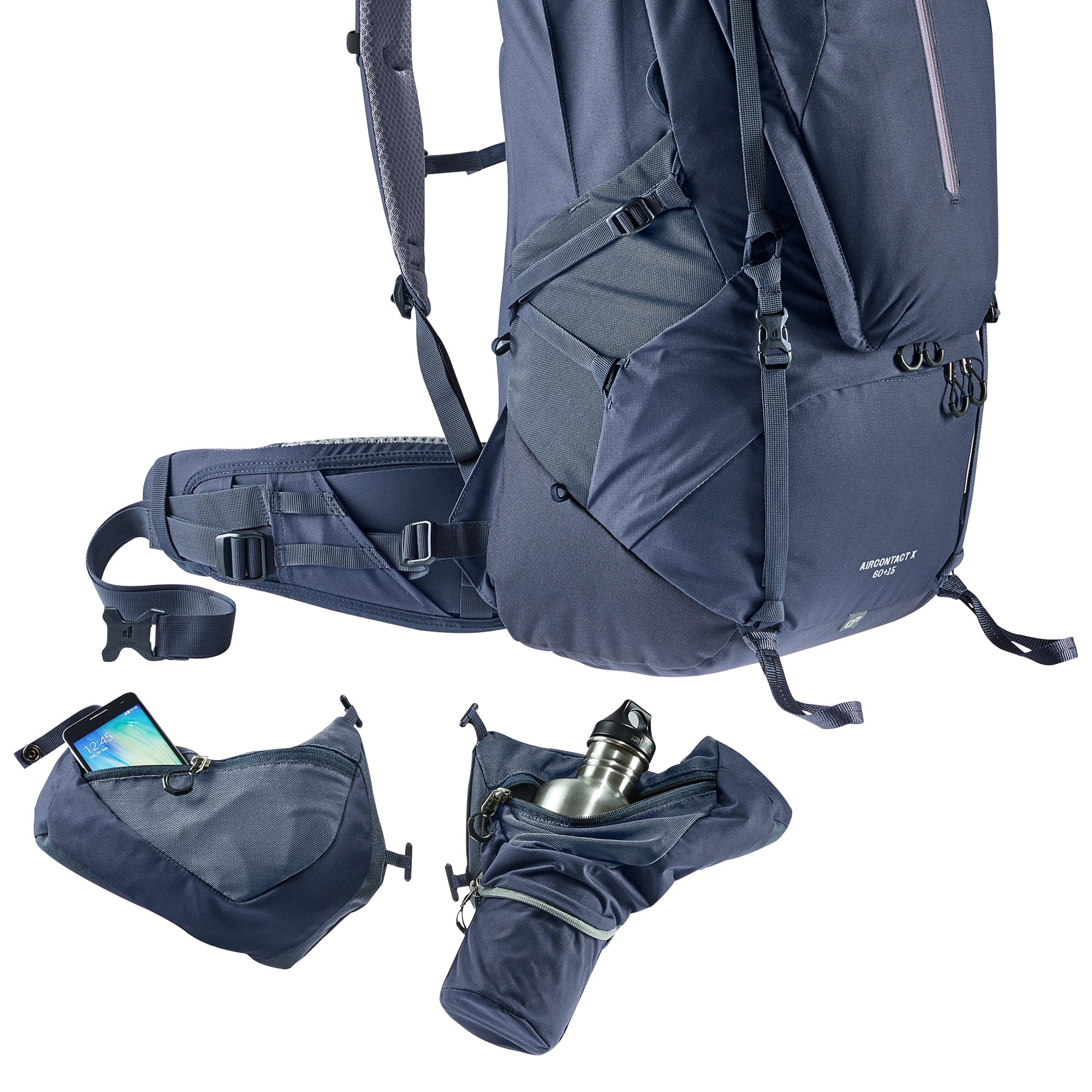 Трекінговий рюкзак Deuter Aircontact X 60+15 л - Ink