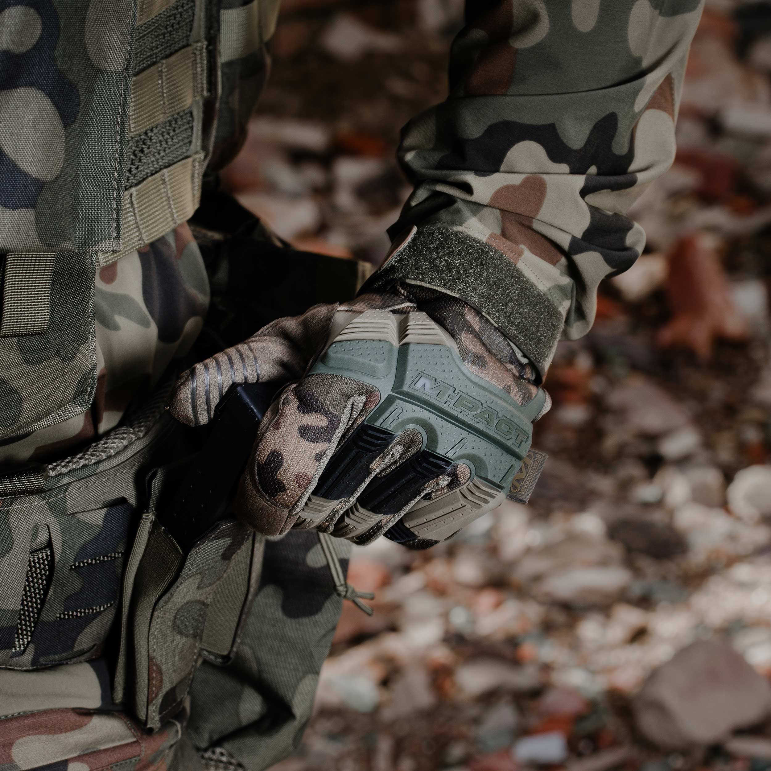 Тактичні рукавиці Mechanix Wear M-Pact - wz.93 PL Woodland