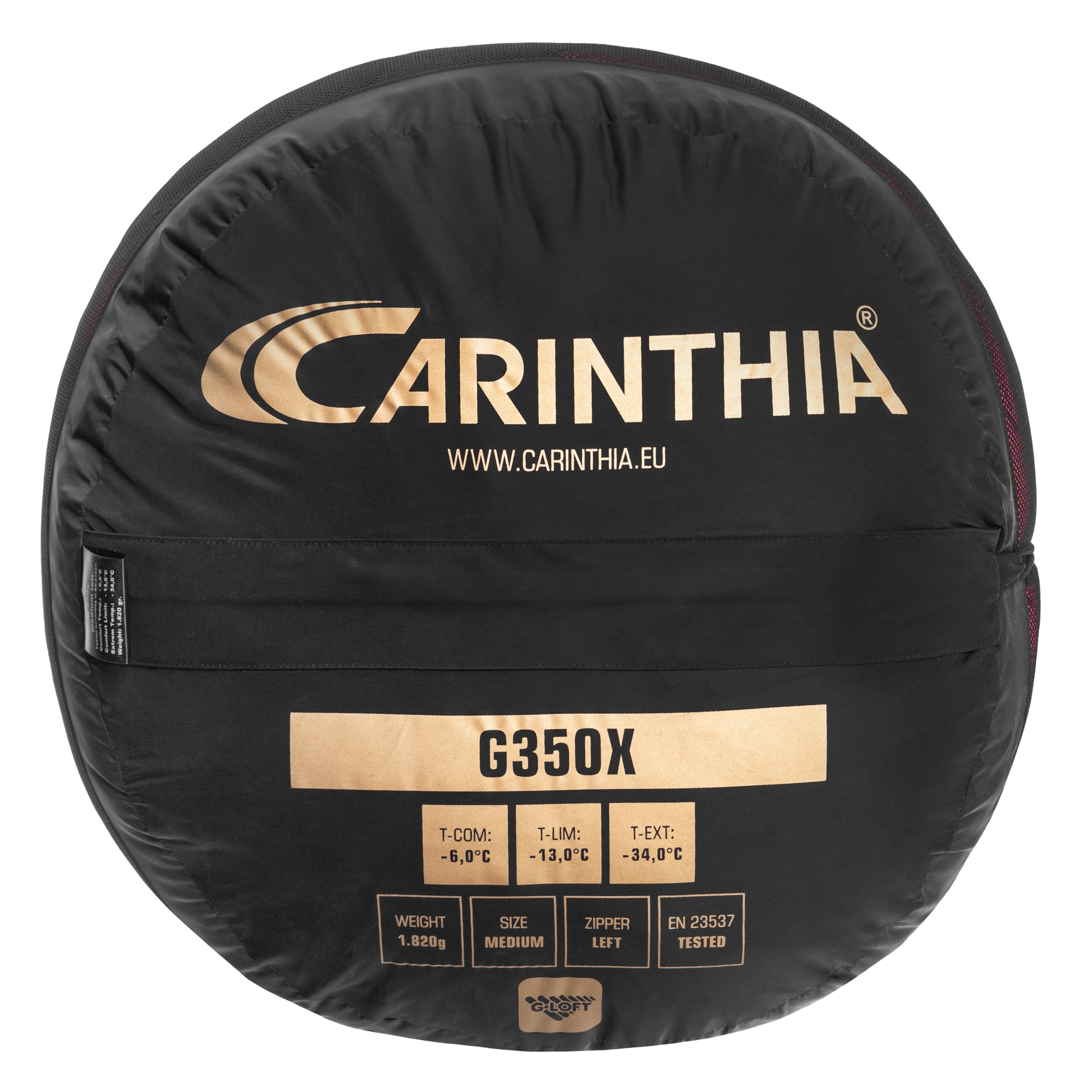 Спальний мішок Carinthia D 350X Medium Лівий - Red