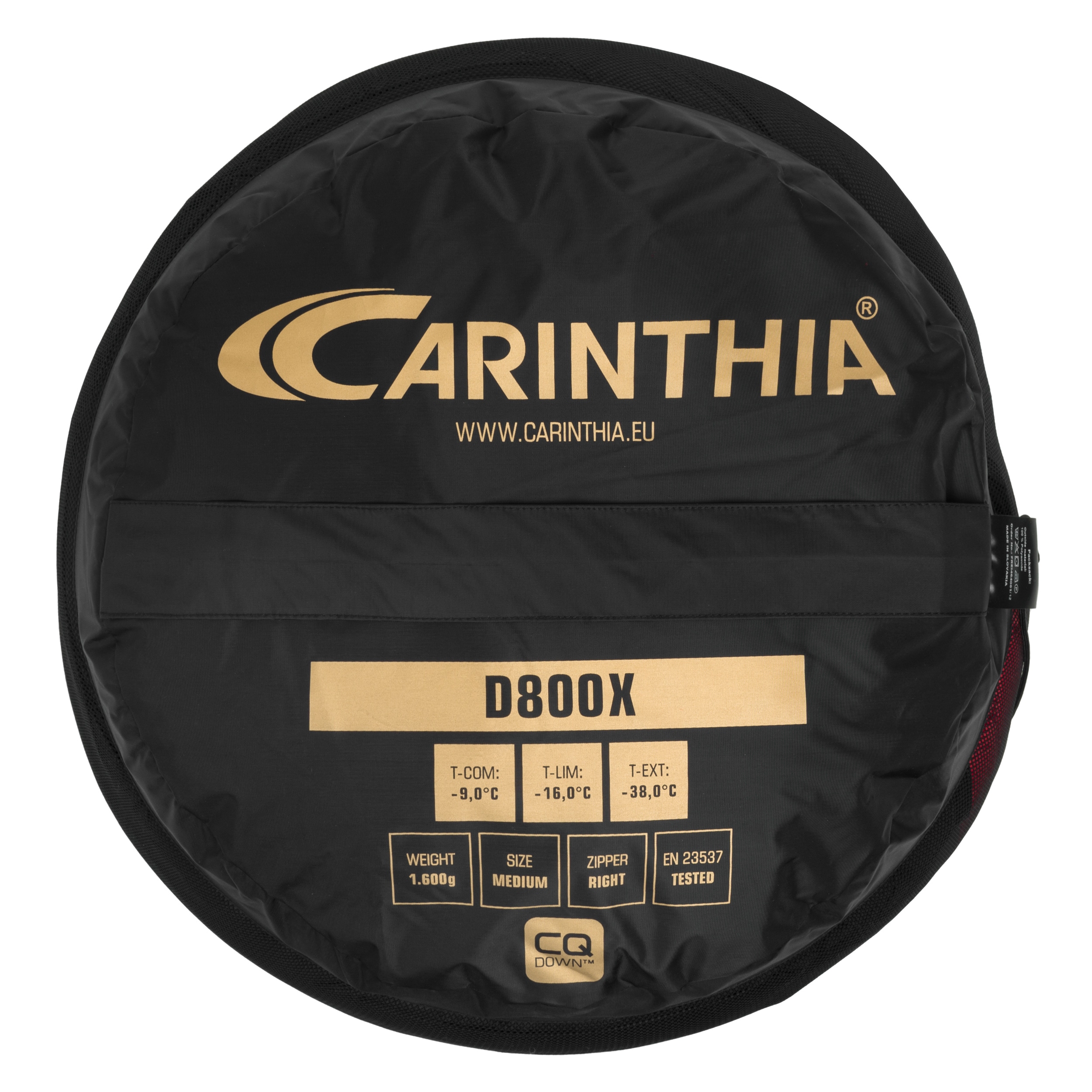 Спальний мішок Carinthia D 800X Medium Правий - Red