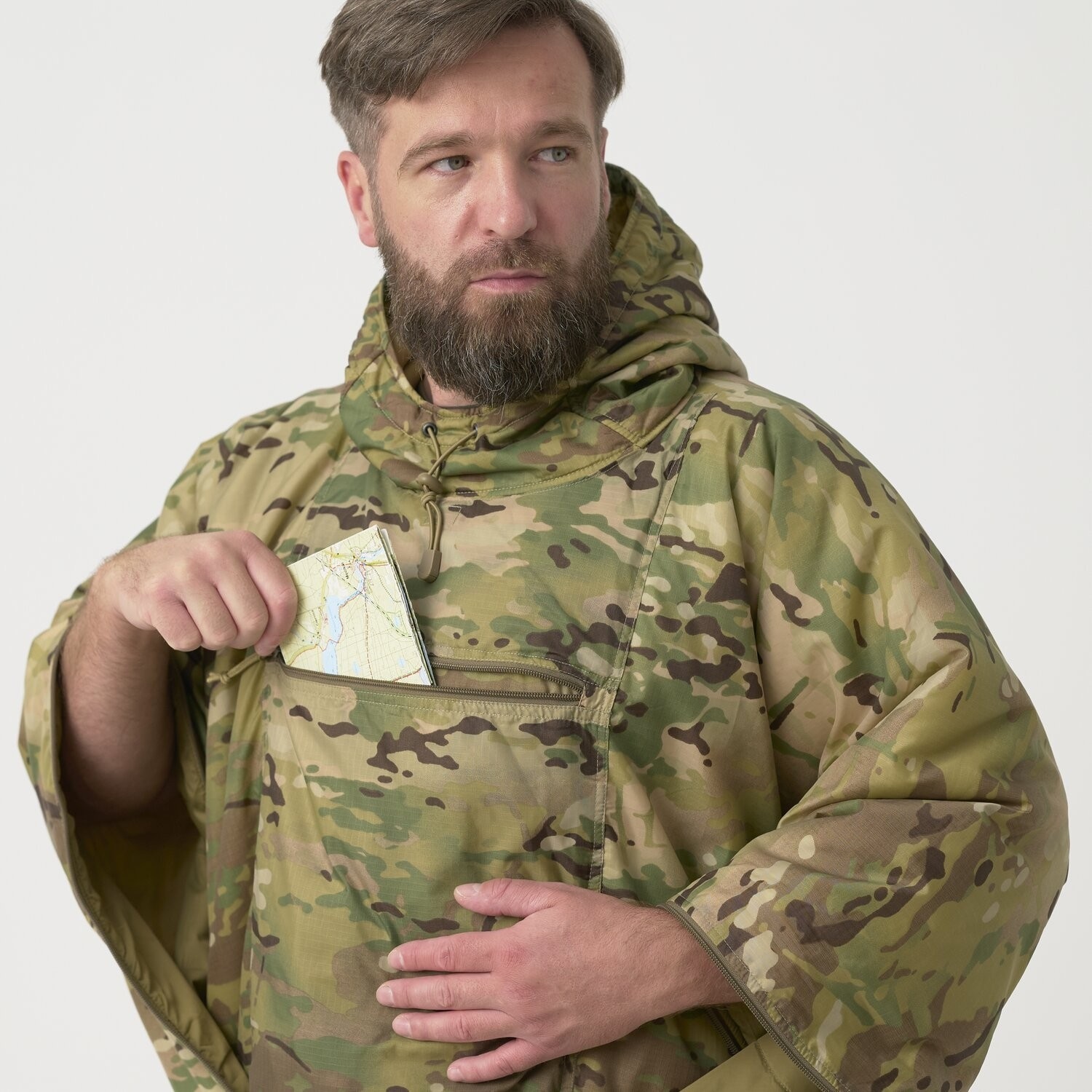 Пончо Helikon-Tex Swagman Roll Climashield Apex з функцією спального мішка - MultiCam