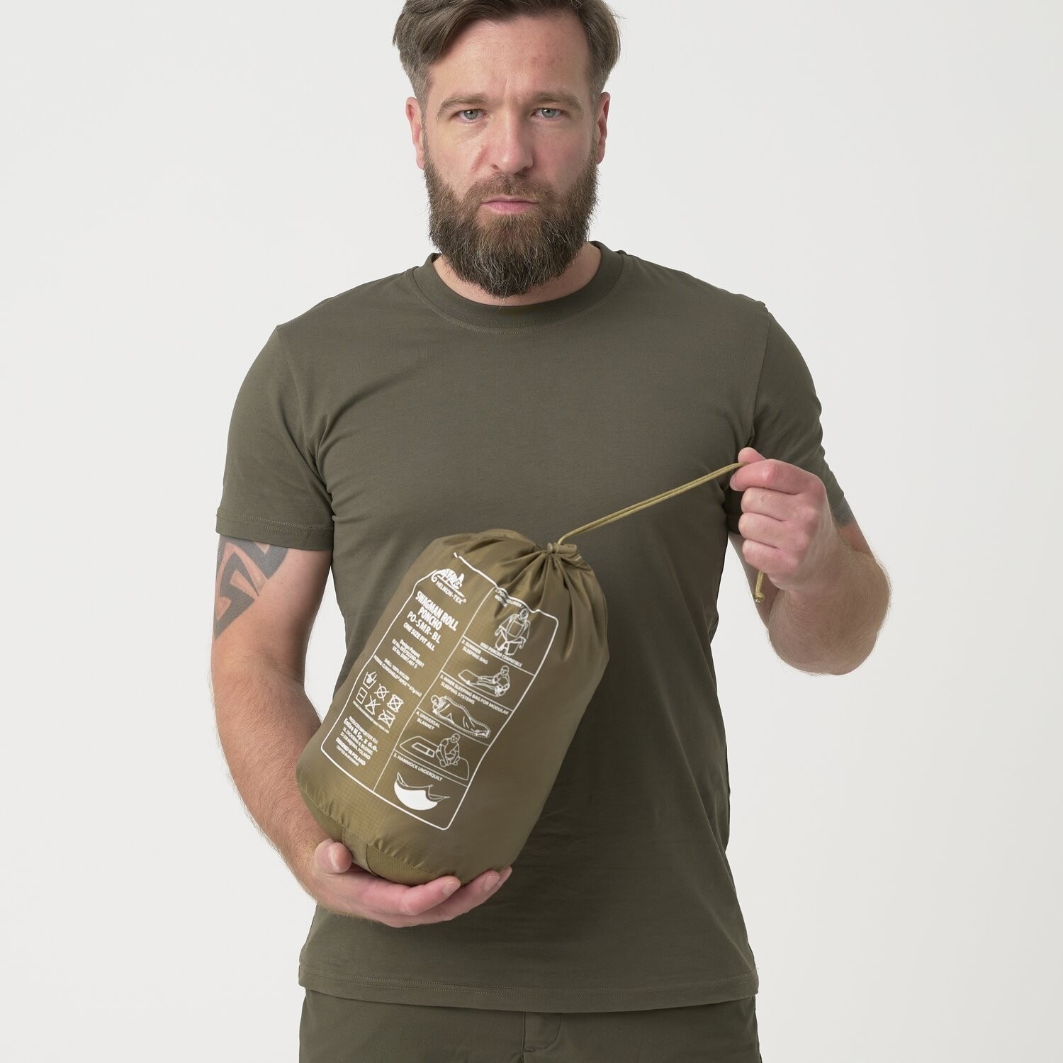 Пончо Helikon-Tex Swagman Roll Climashield Apex з функцією спального мішка - MultiCam