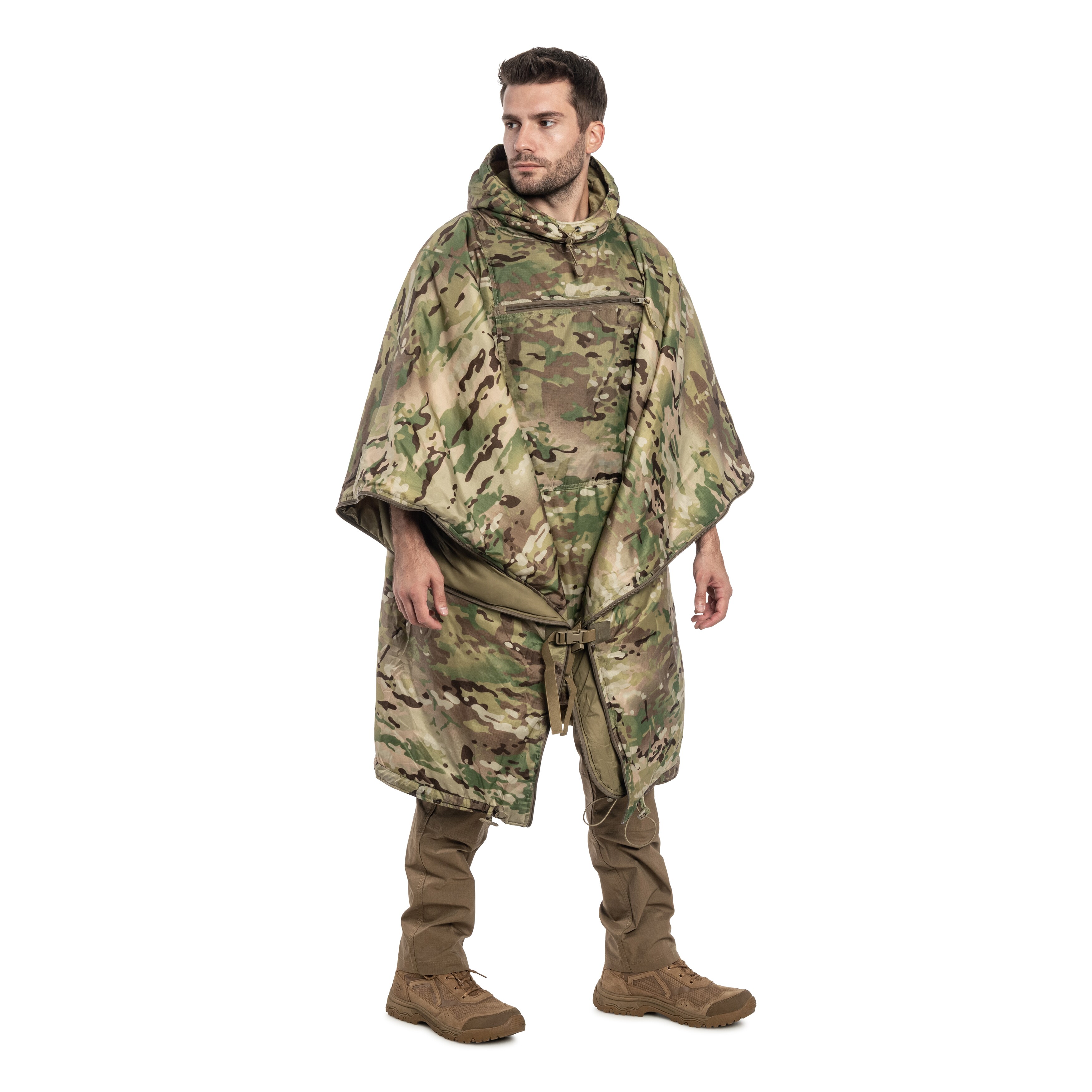 Пончо Helikon-Tex Swagman Roll Climashield Apex з функцією спального мішка - MultiCam