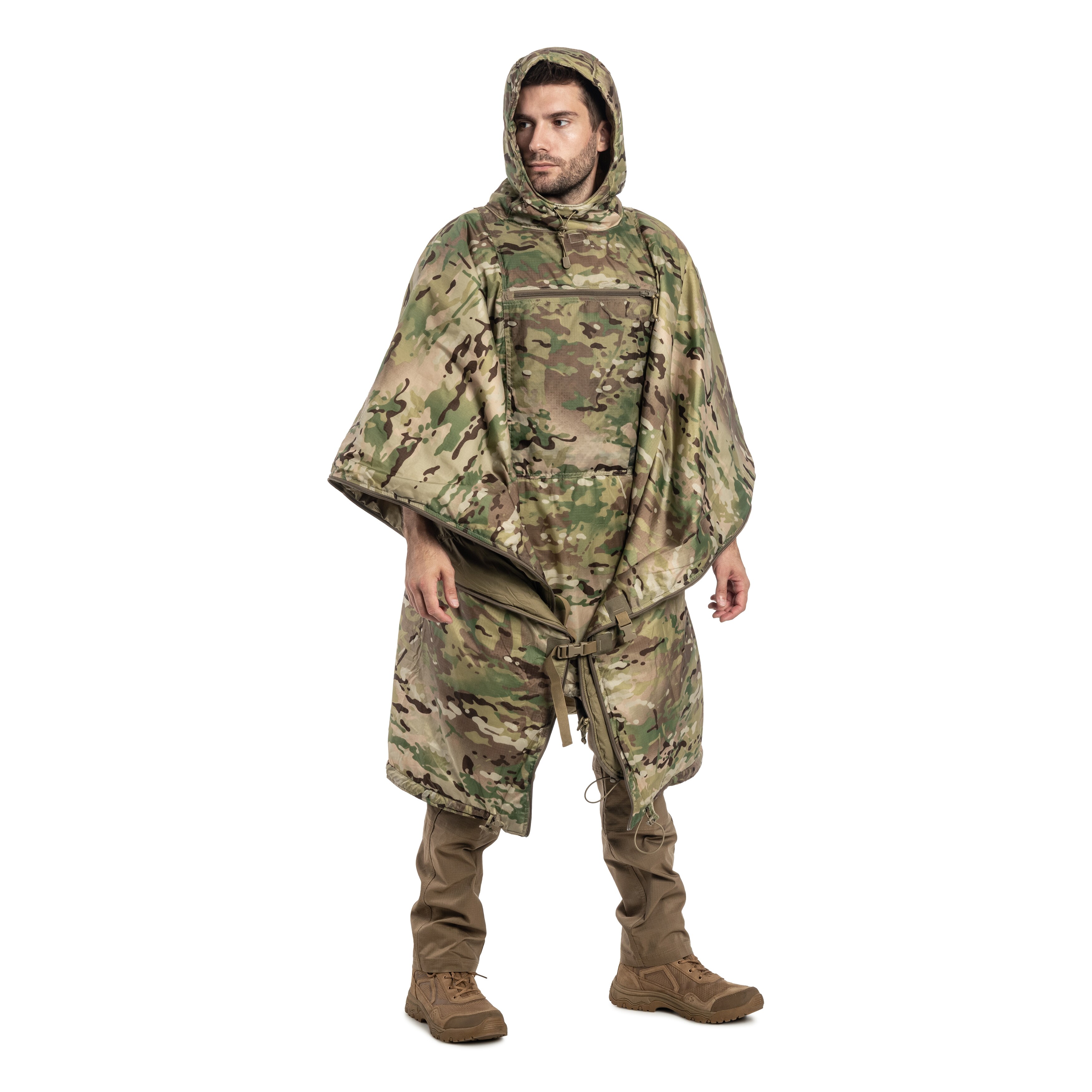 Пончо Helikon-Tex Swagman Roll Climashield Apex з функцією спального мішка - MultiCam