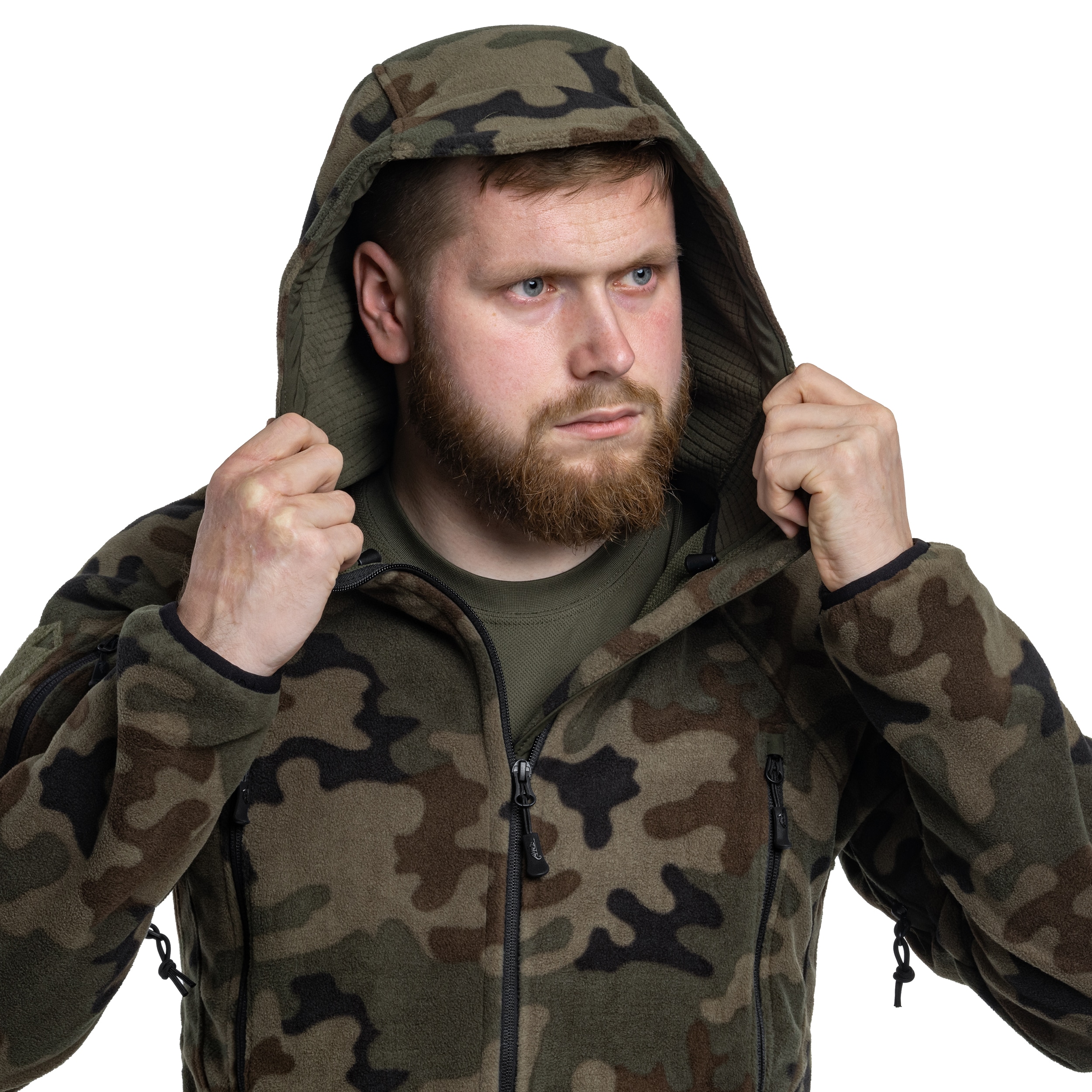 Флісова кофта Helikon Patriot MK2 Hybrid Fleece - PL Woodland