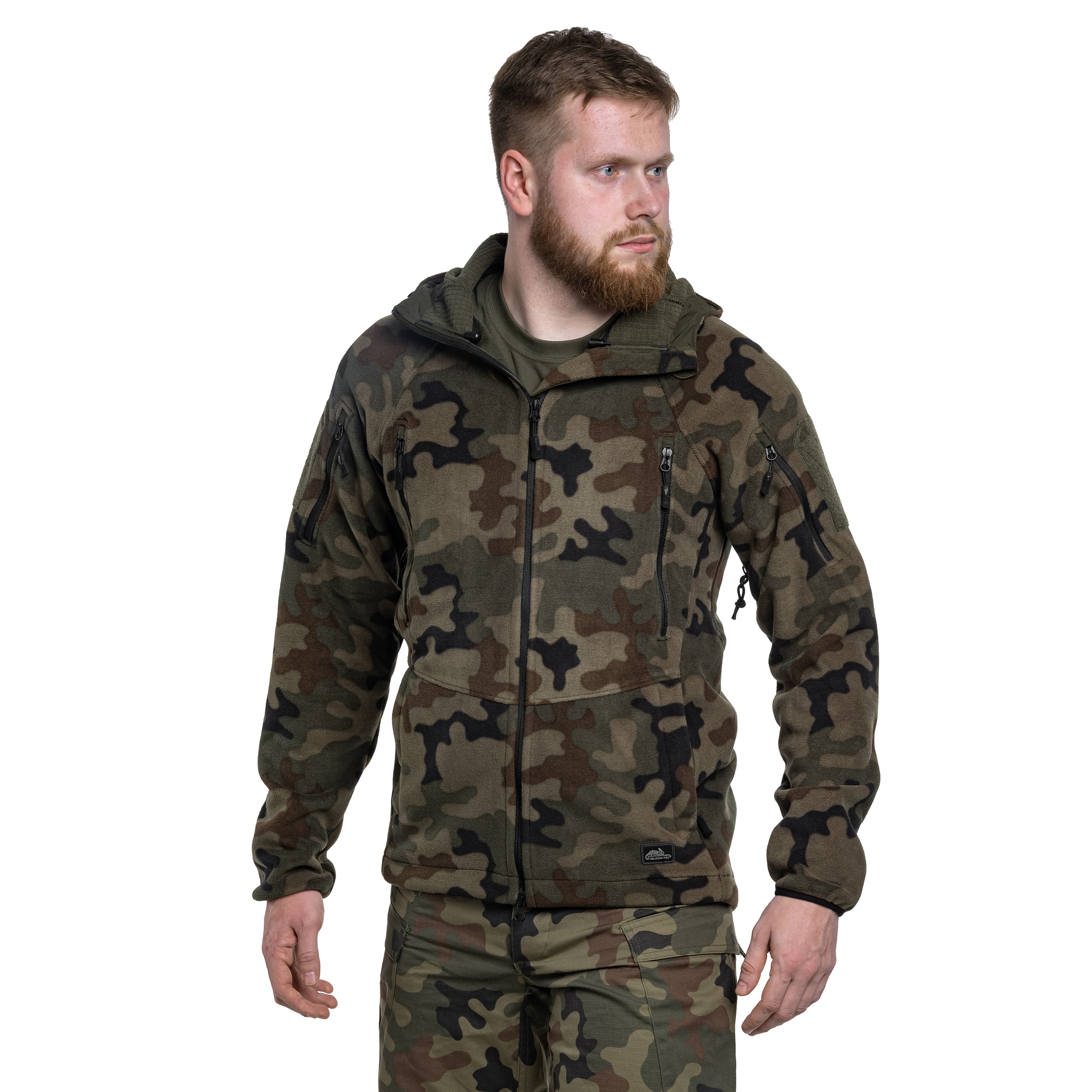 Флісова кофта Helikon Patriot MK2 Hybrid Fleece - PL Woodland