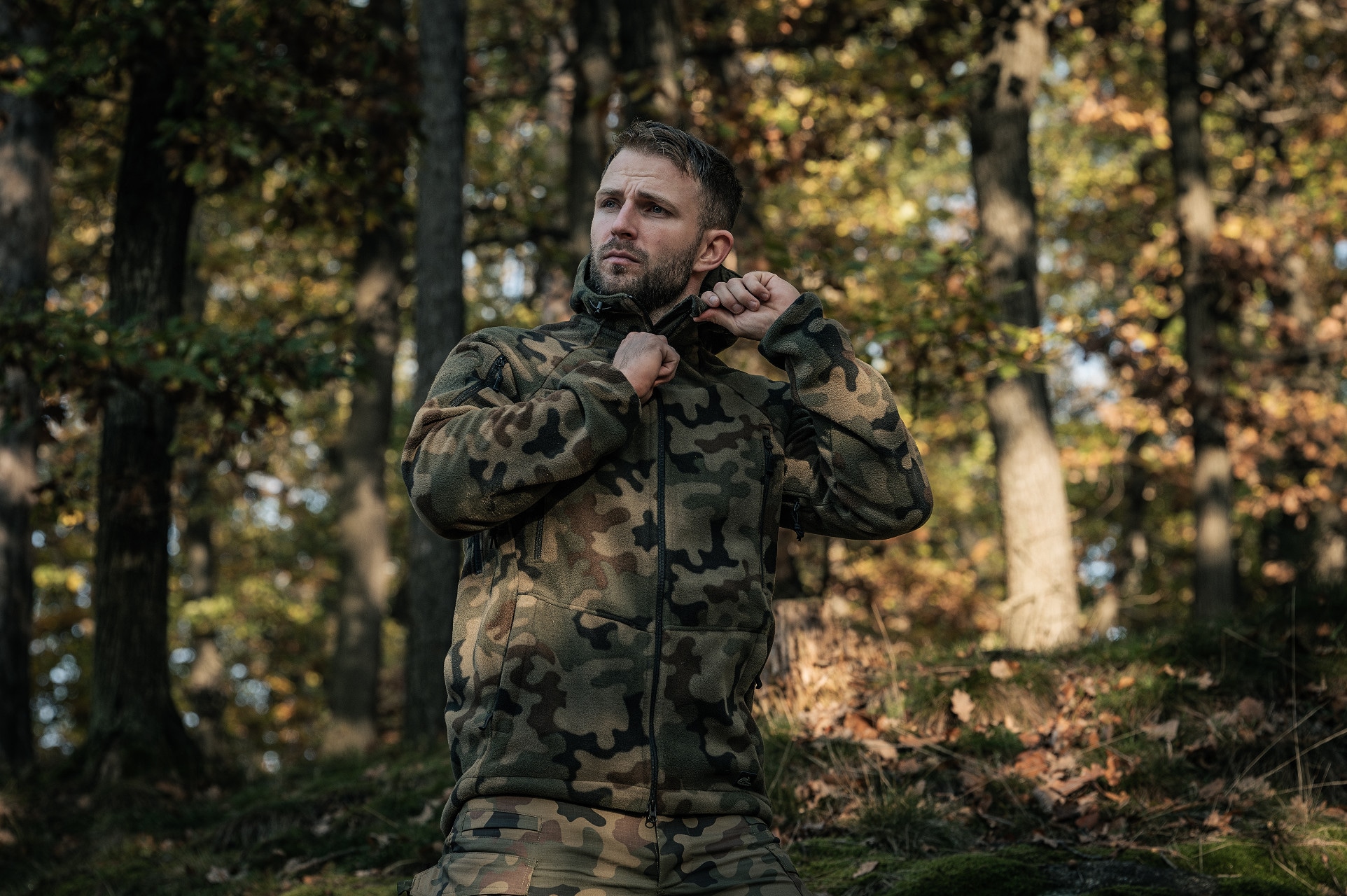 Флісова кофта Helikon-Tex Patriot MK2 Hybrid Fleece - wz.93 Pantera PL Woodland