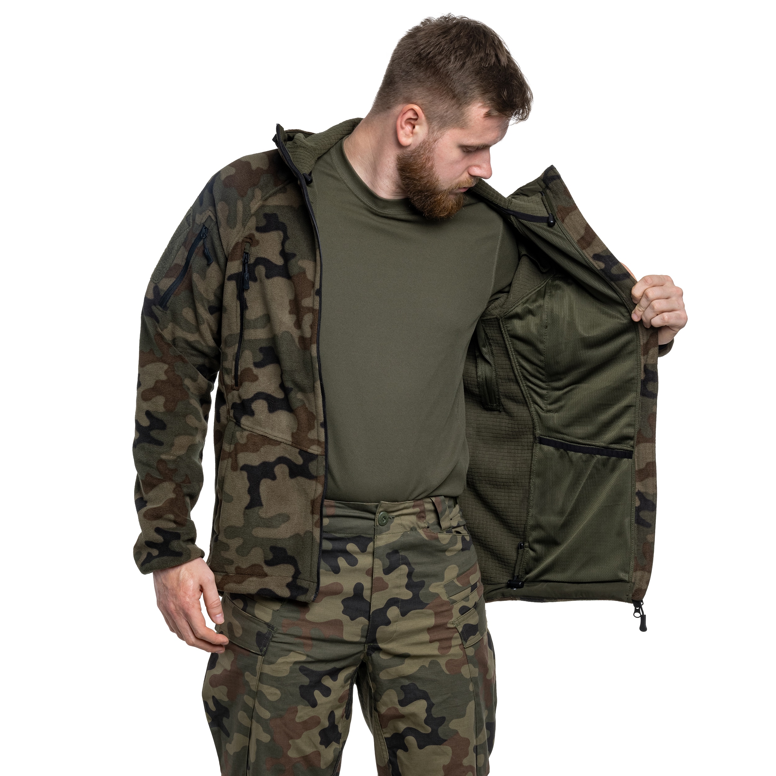 Флісова кофта Helikon-Tex Patriot MK2 Hybrid Fleece - wz.93 Pantera PL Woodland