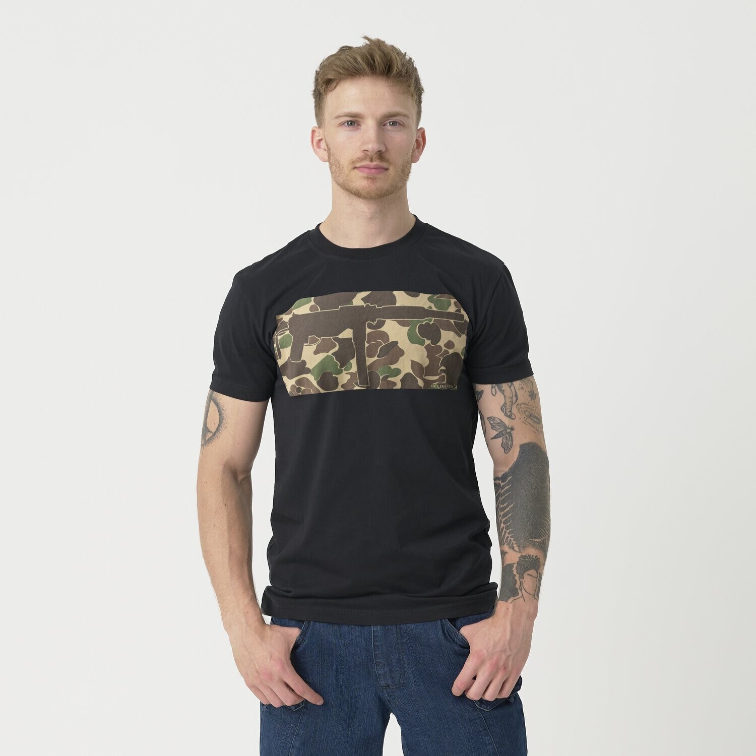 Футболка T-Shirt Helikon-Tex Grease Gun - Black/Duck Hunter