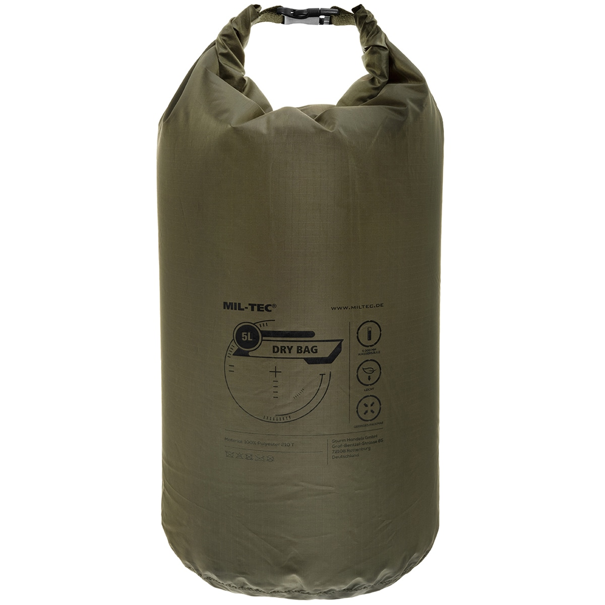 Водонепроникний мішок Mil-Tec Drybag 5 л - Olive