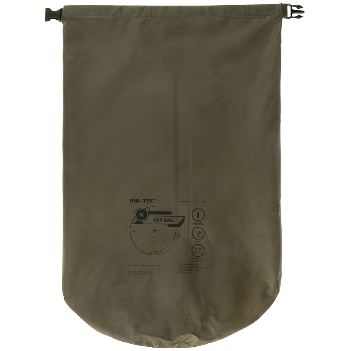 Водонепроникний мішок Mil-Tec Drybag 5 л - Olive