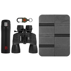 Військовий бінокль Blackfire  + термочашка + ретрактор Badger Outdoor + килимок MFH  - набір