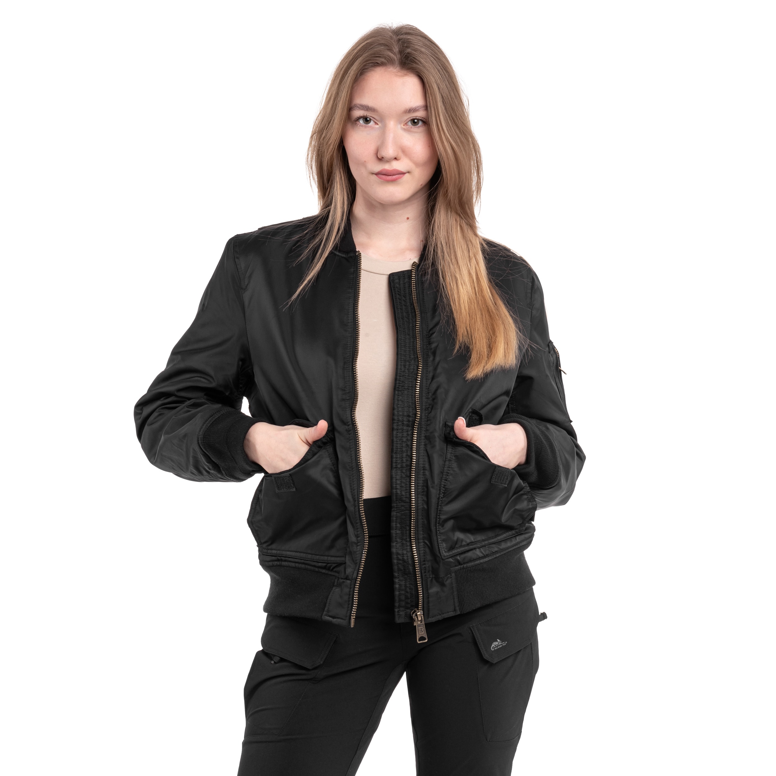 Жіноча куртка Brandit Bomber Sherpa - Black