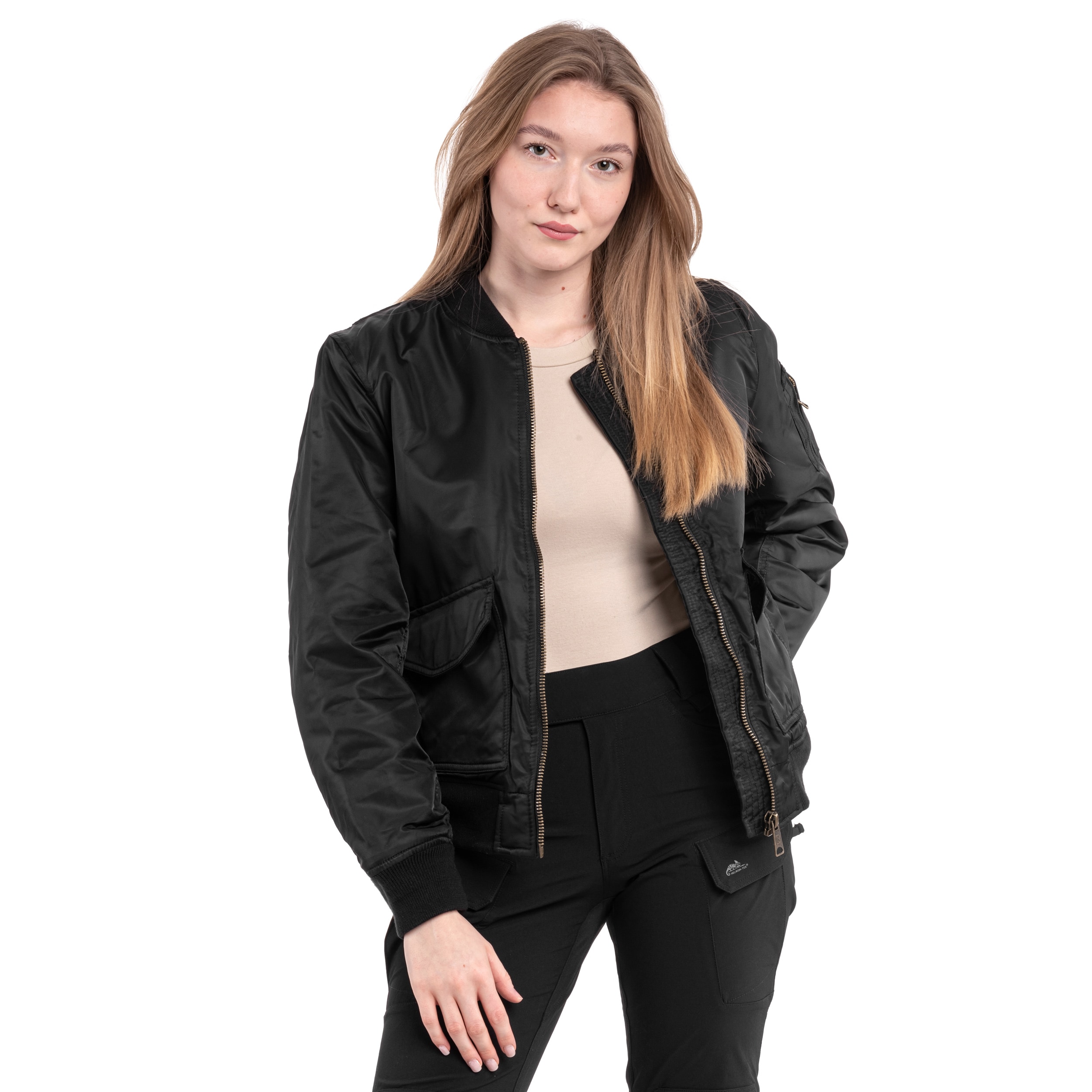 Жіноча куртка Brandit Bomber Sherpa - Black