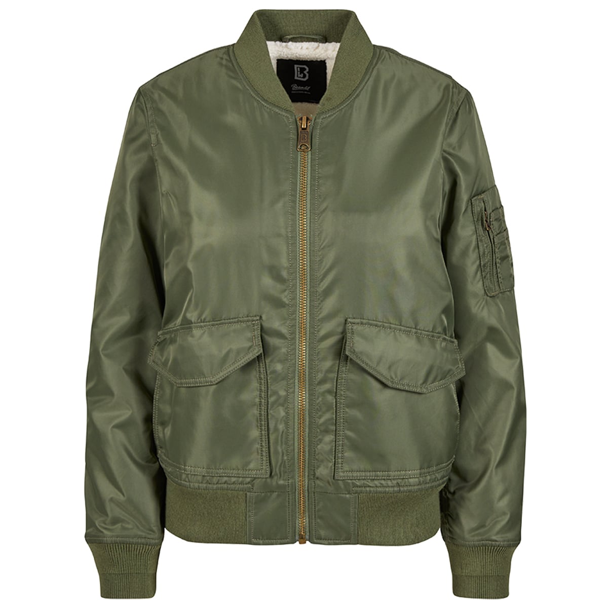 Жіноча куртка Brandit Bomber Sherpa - Olive