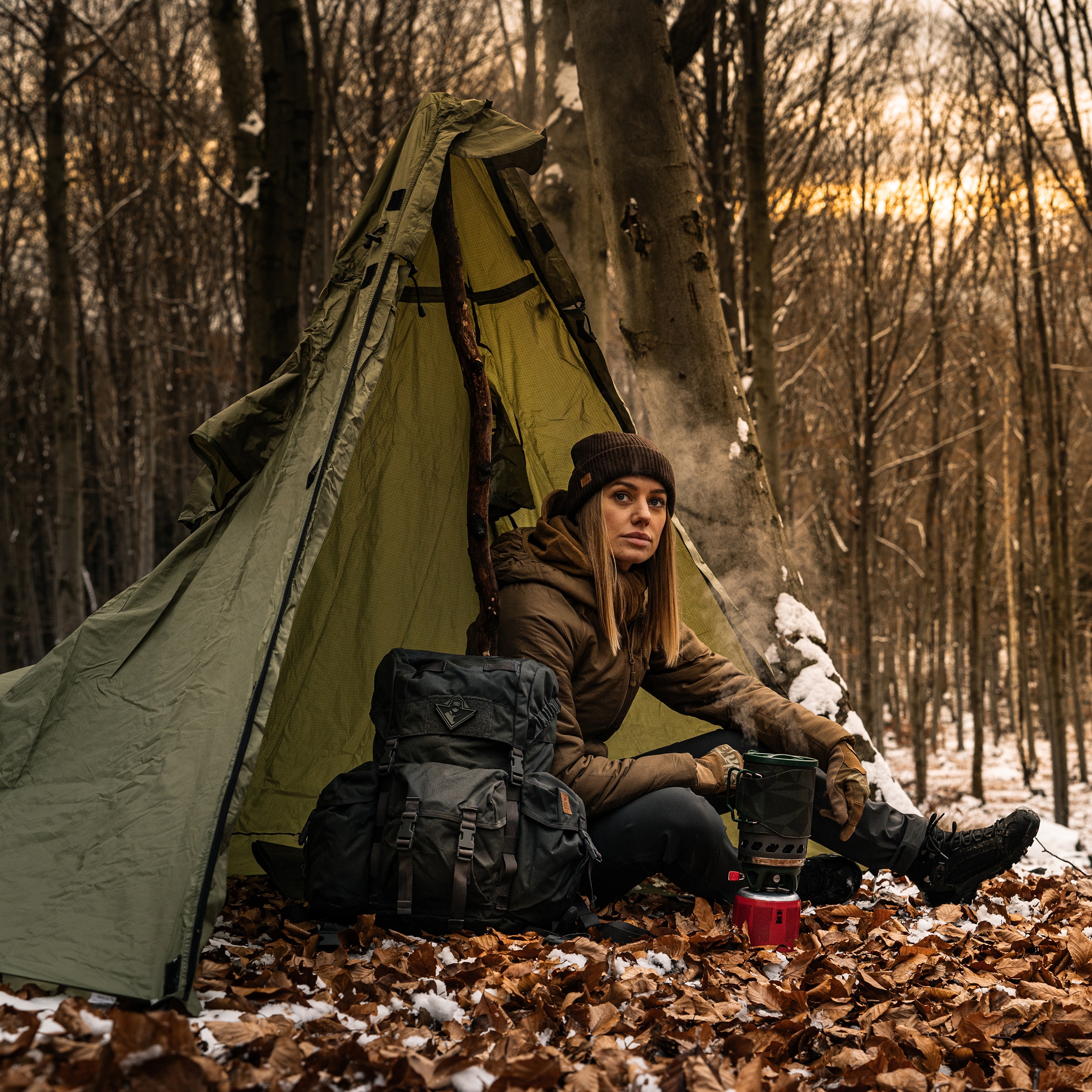 Пончо Badger Outdoor Timber з функцією намету - Olive
