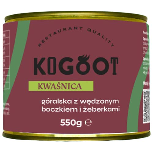 Консервовані продукти Kogoot - Гуральський капусняк з копченим беконом та реберцями 550 г