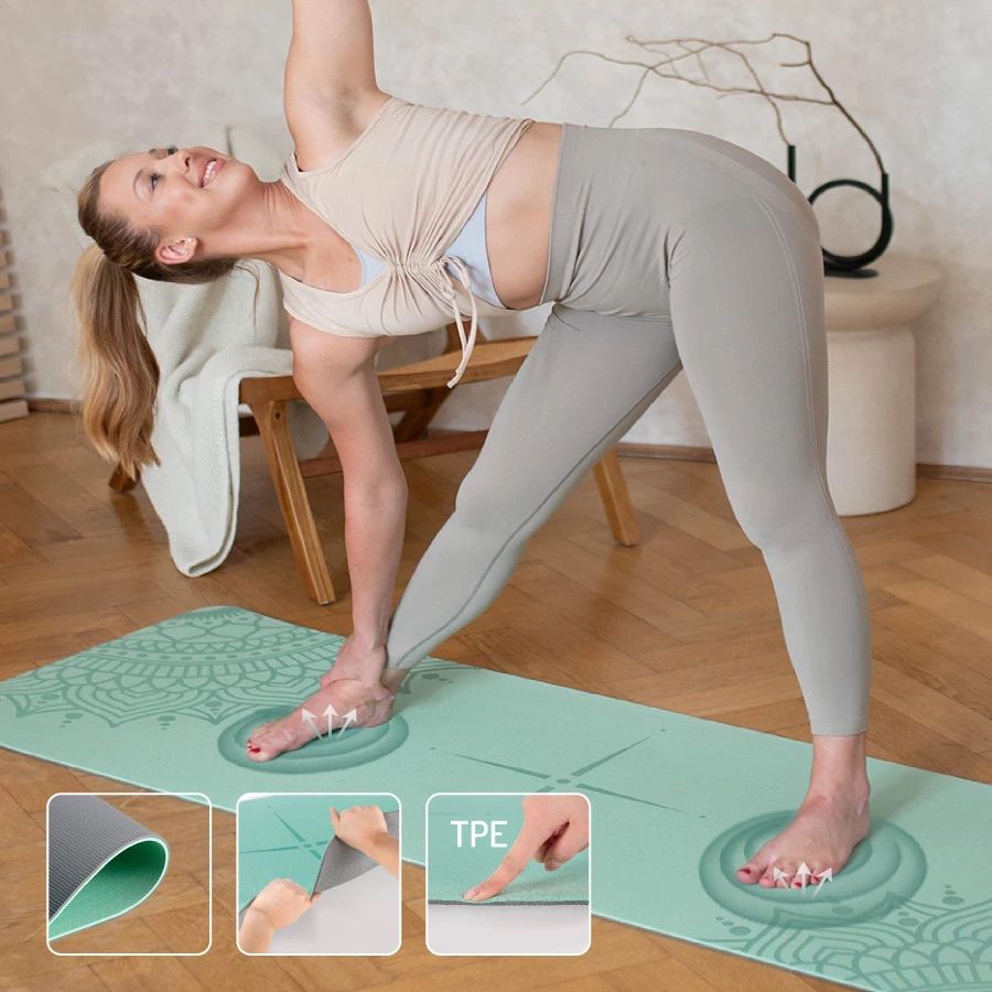 Килимок HMS YM10 для йоги - Mint