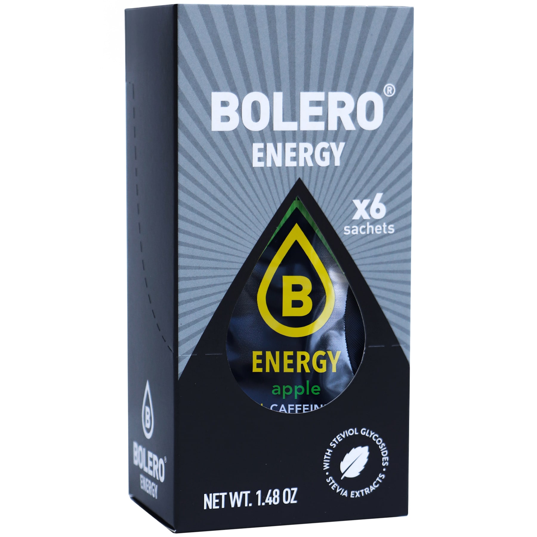 Порошковий напій Bolero Energy Apple зі стевією 7 г - 6 шт.