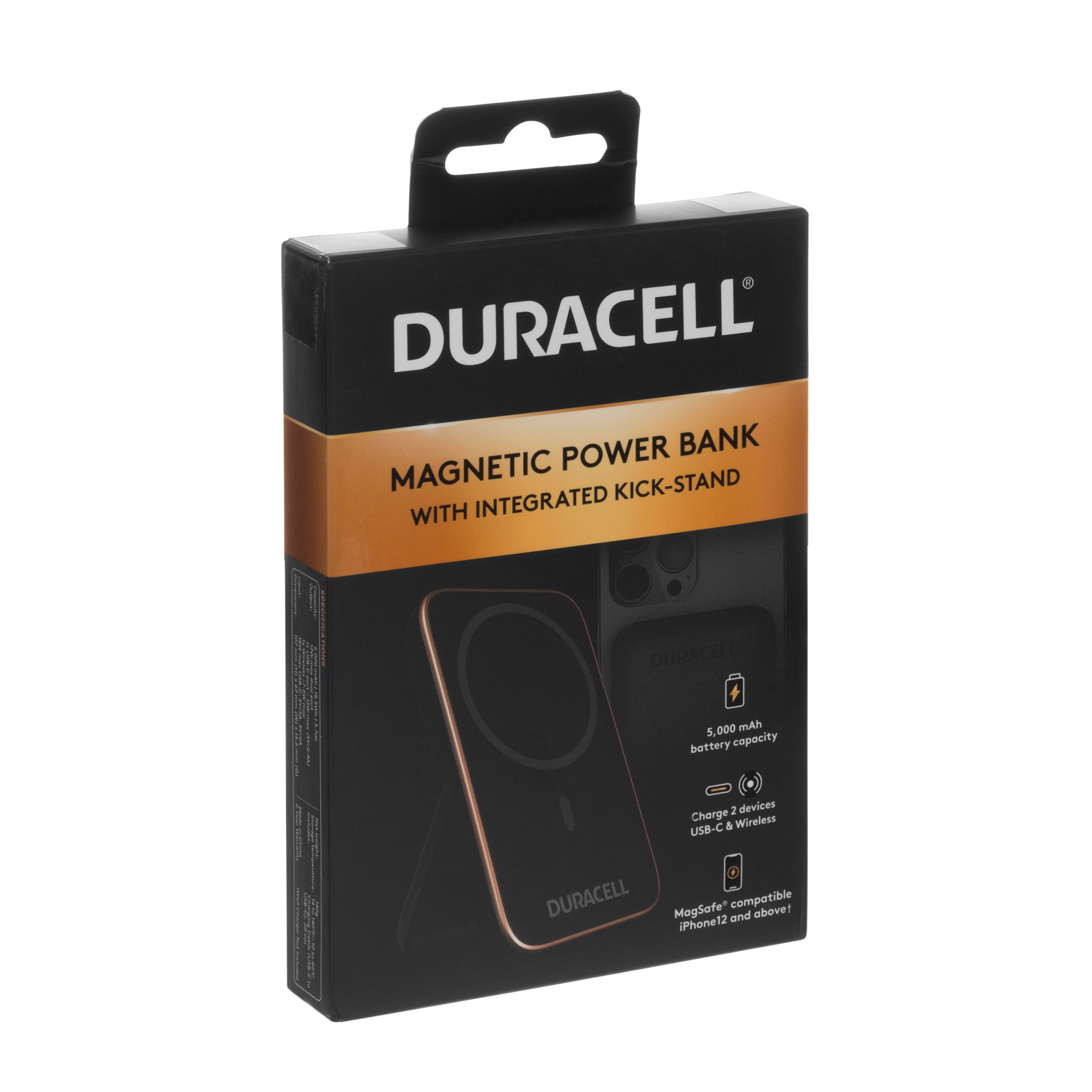 Повербанк Duracell Micro5 Magsafe 5000 mAh - Black