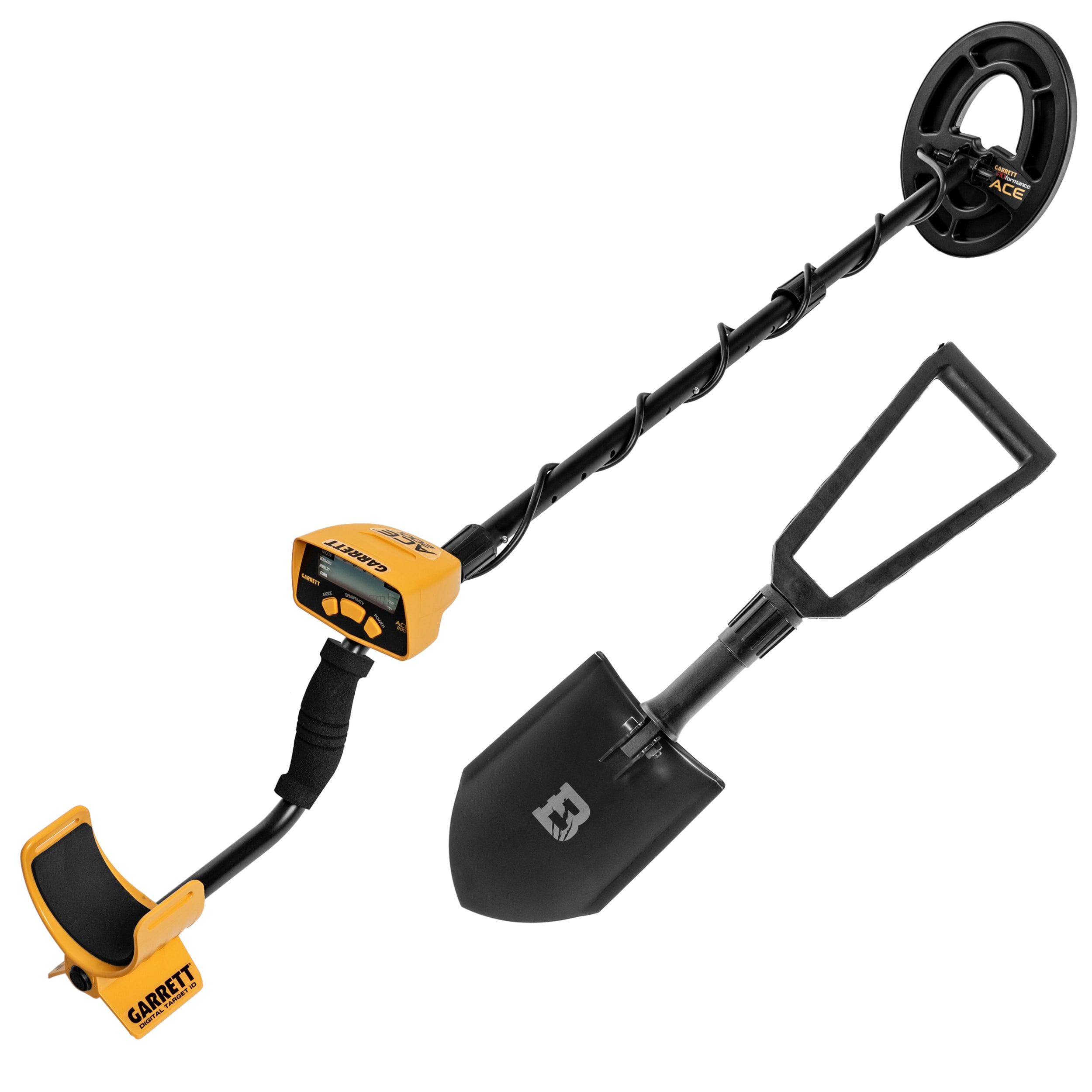 Металошукач Garrett ACE 200i + складана саперна лопата Badger Outdoor US Army - набір