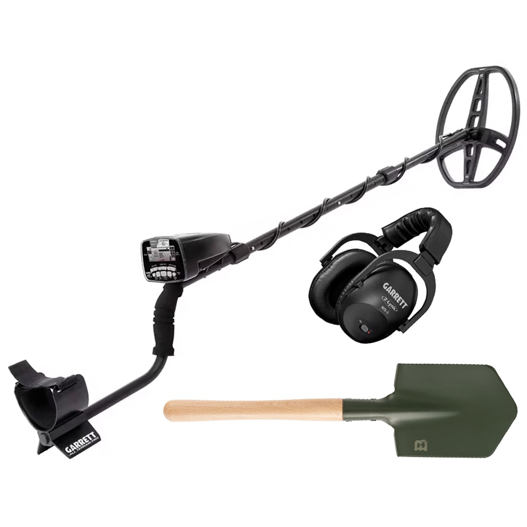 Металошукач Garrett AT Pro + саперна лопата Badger Outdoor Forces Shovel - набір