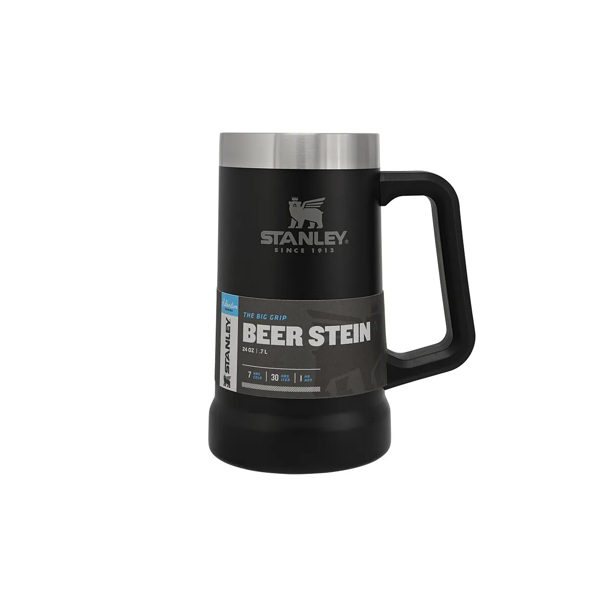 Термічний кухоль Stanley Adventure Big Grip Beer Stein 700 мл - Matte Black Pebble