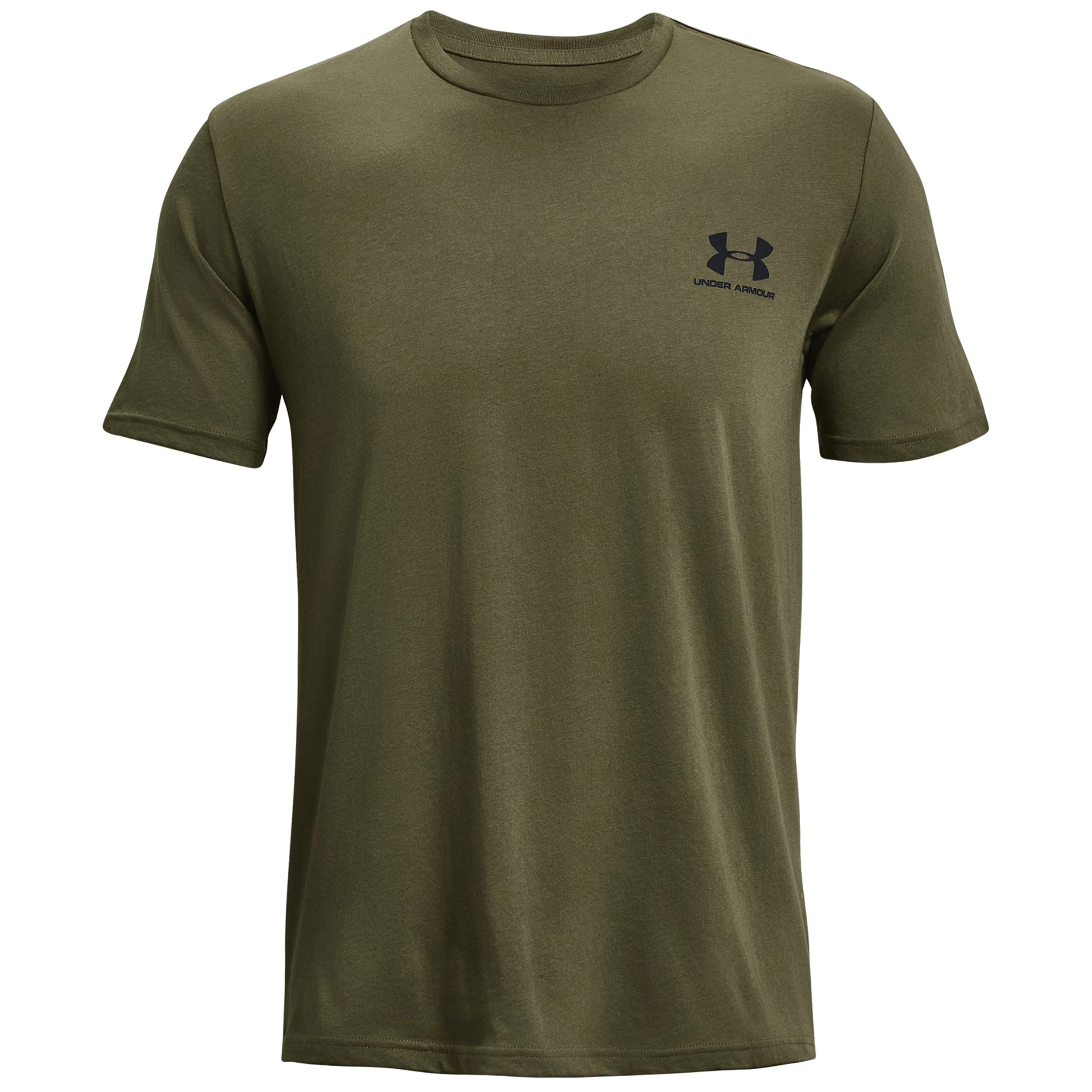 Футболка T-shirt Under Armour Left Chest Logo - Marine OD Green/Black